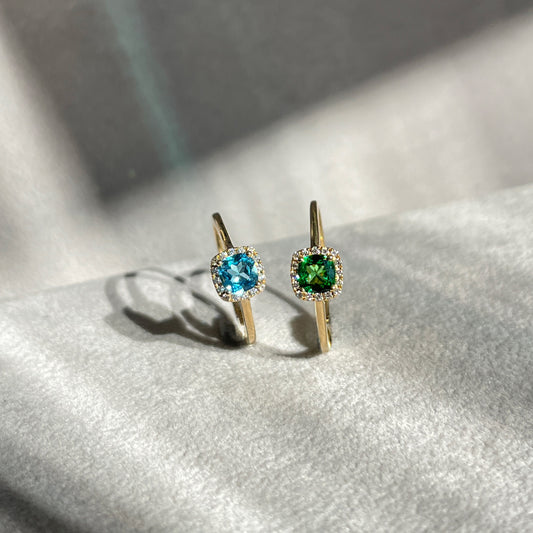 14 Karat Tsavorit Roset Ring