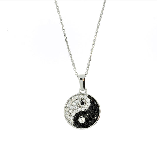 Sølv Yin Og Yang Halskæde