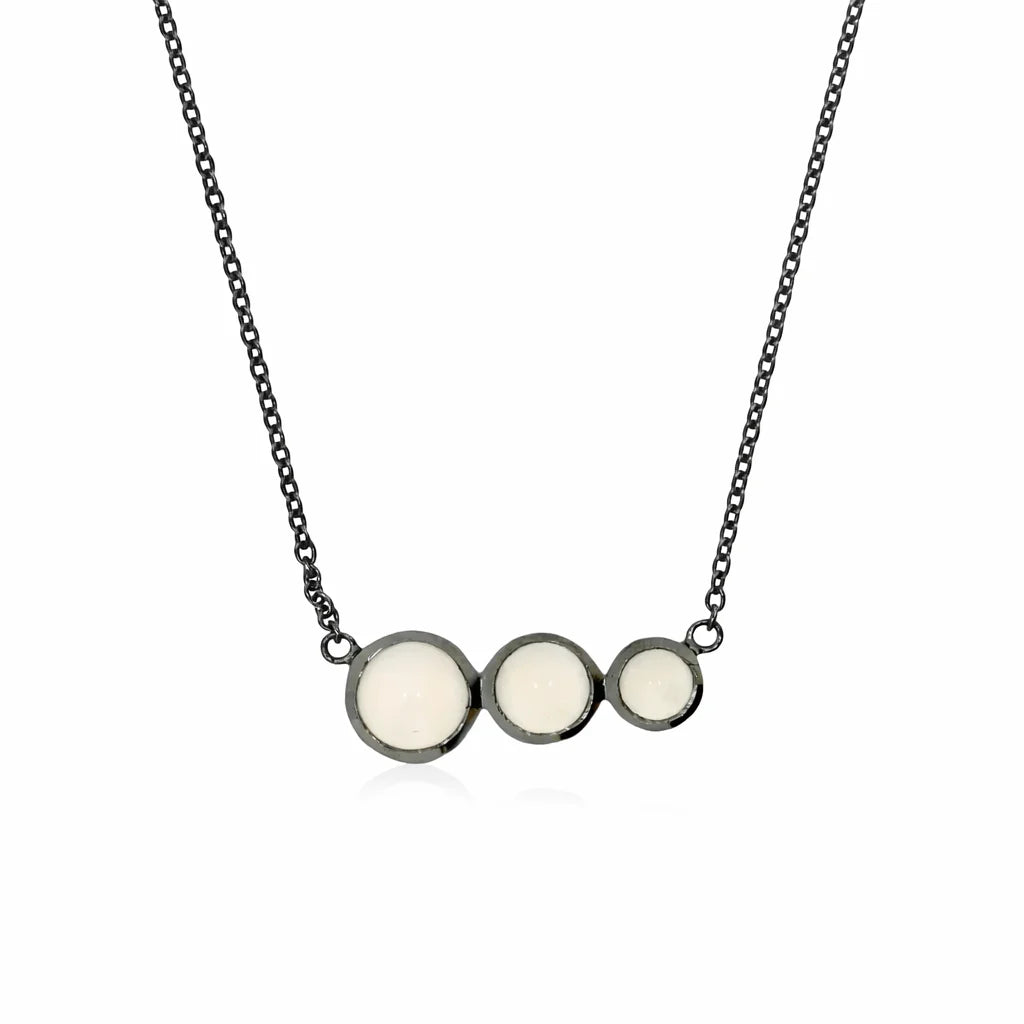 Oxyderet Kugle Halskæde