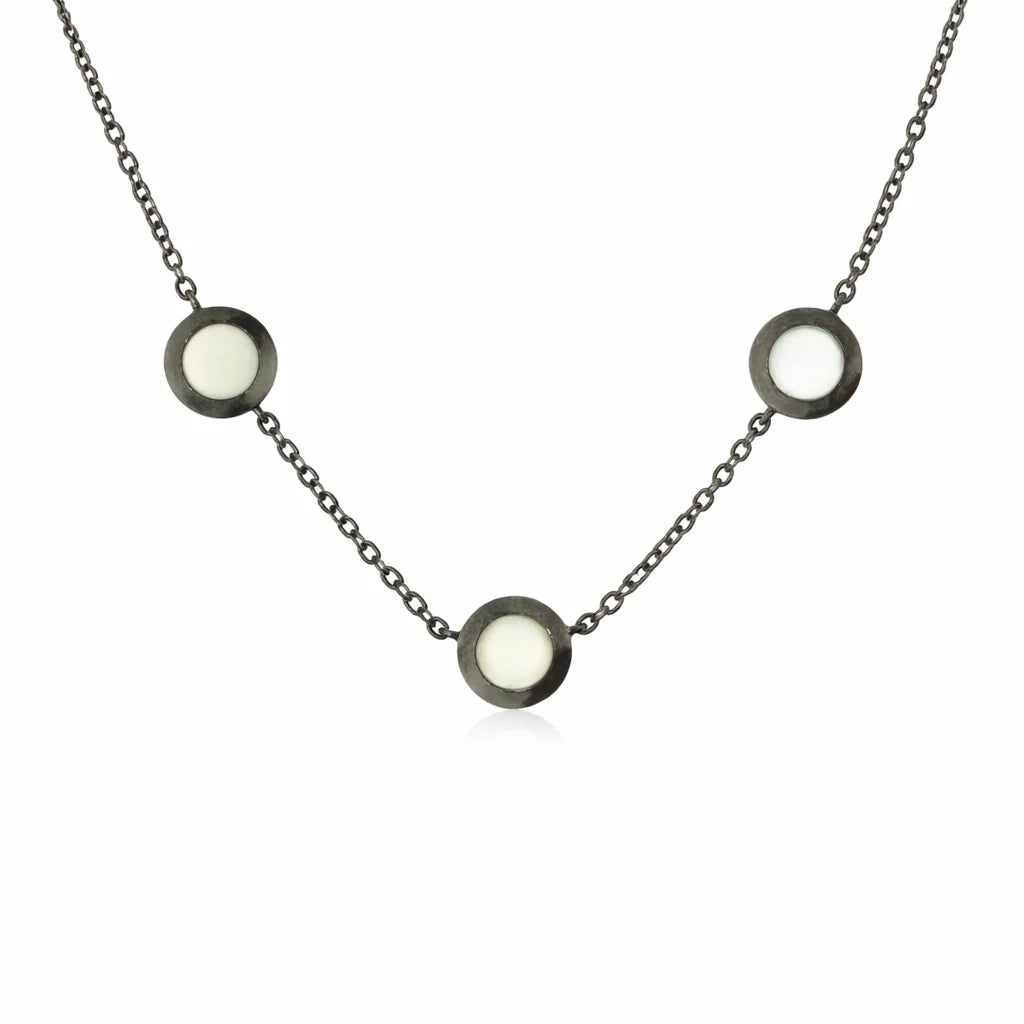 Oxyderet Kugle Halskæde