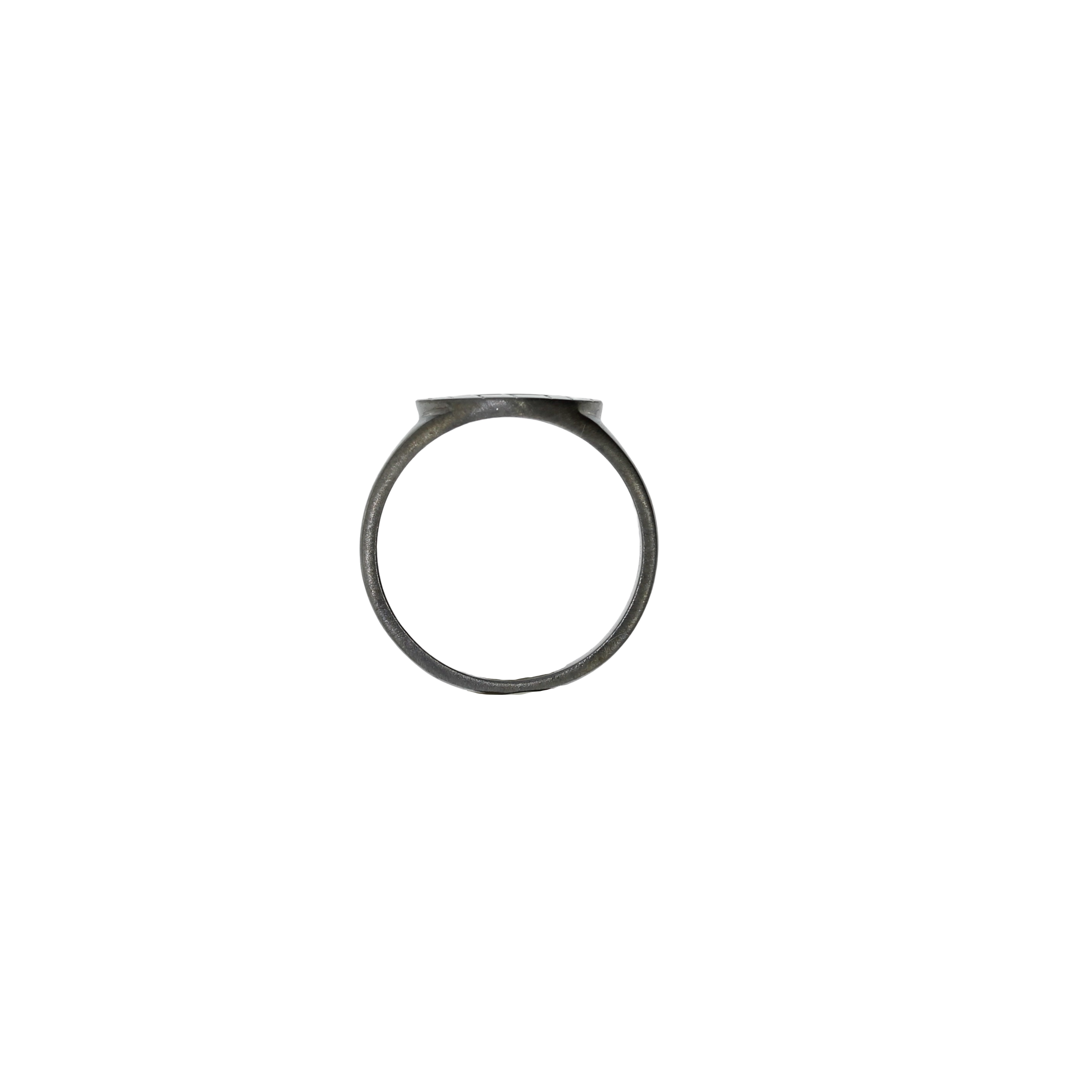 Oxyderet Hjerte Plade Ring
