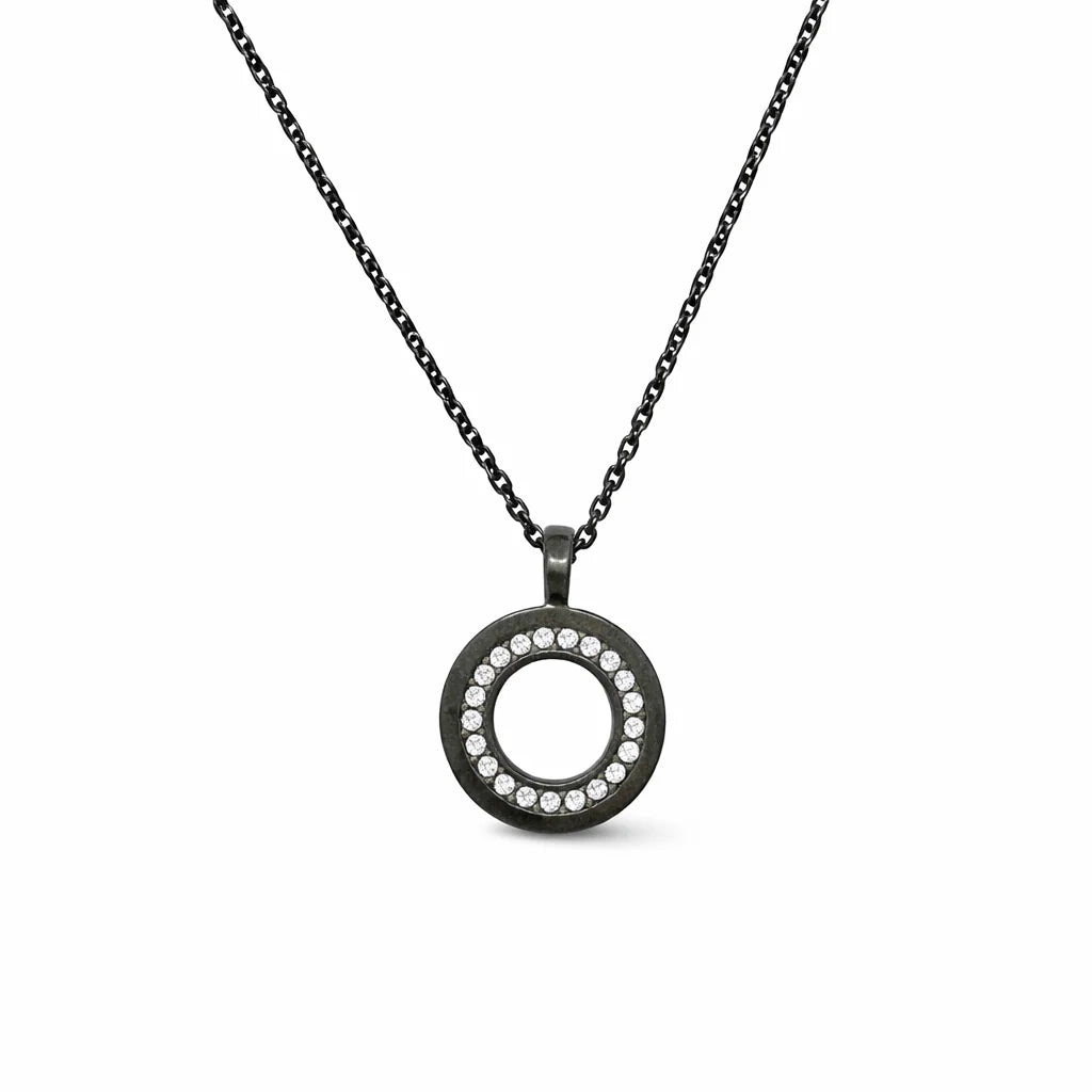 Oxyderet Cirkel Halskæde