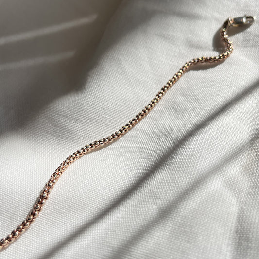 Rosaforgyldt Kugle Armbånd