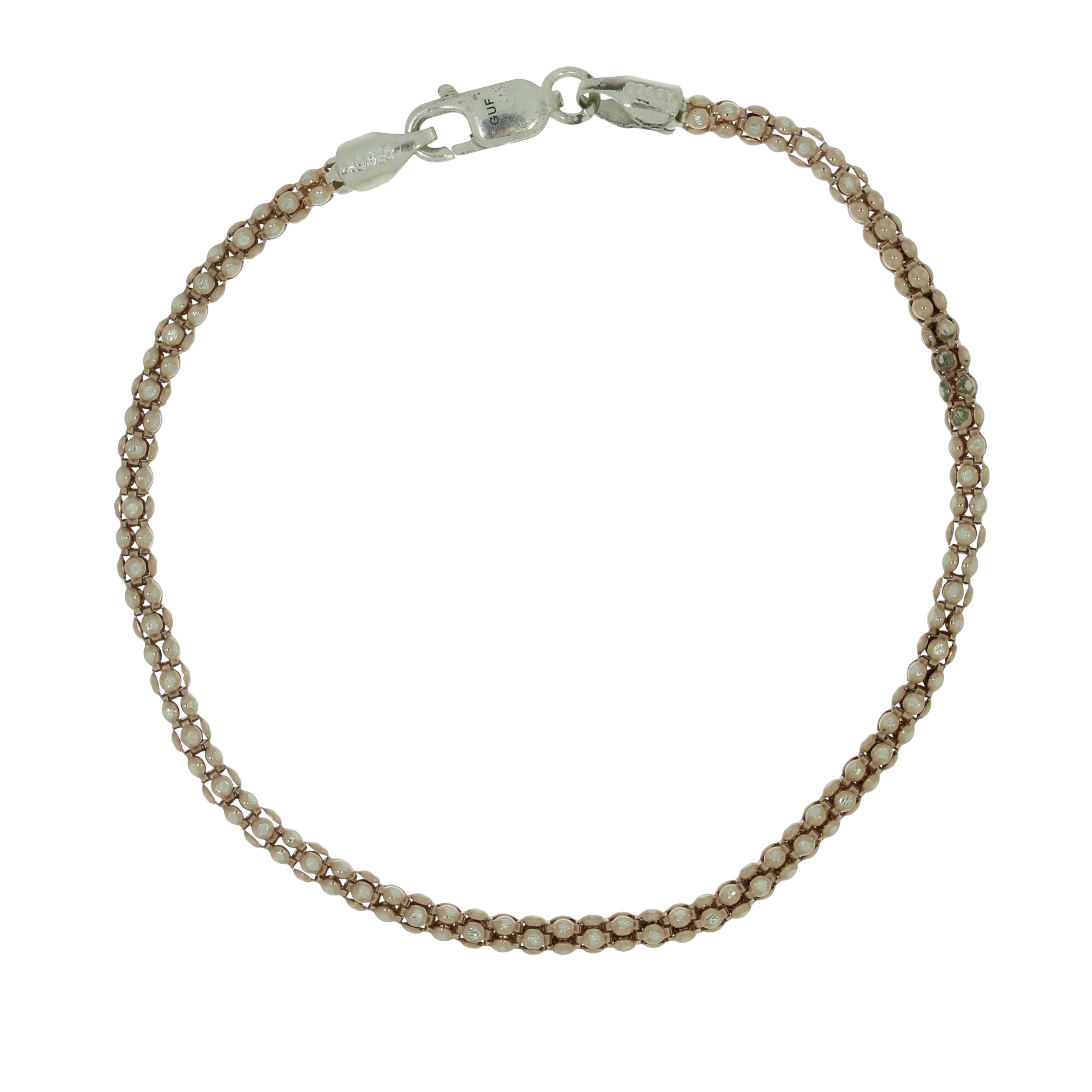 Rosaforgyldt Kugle Armbånd