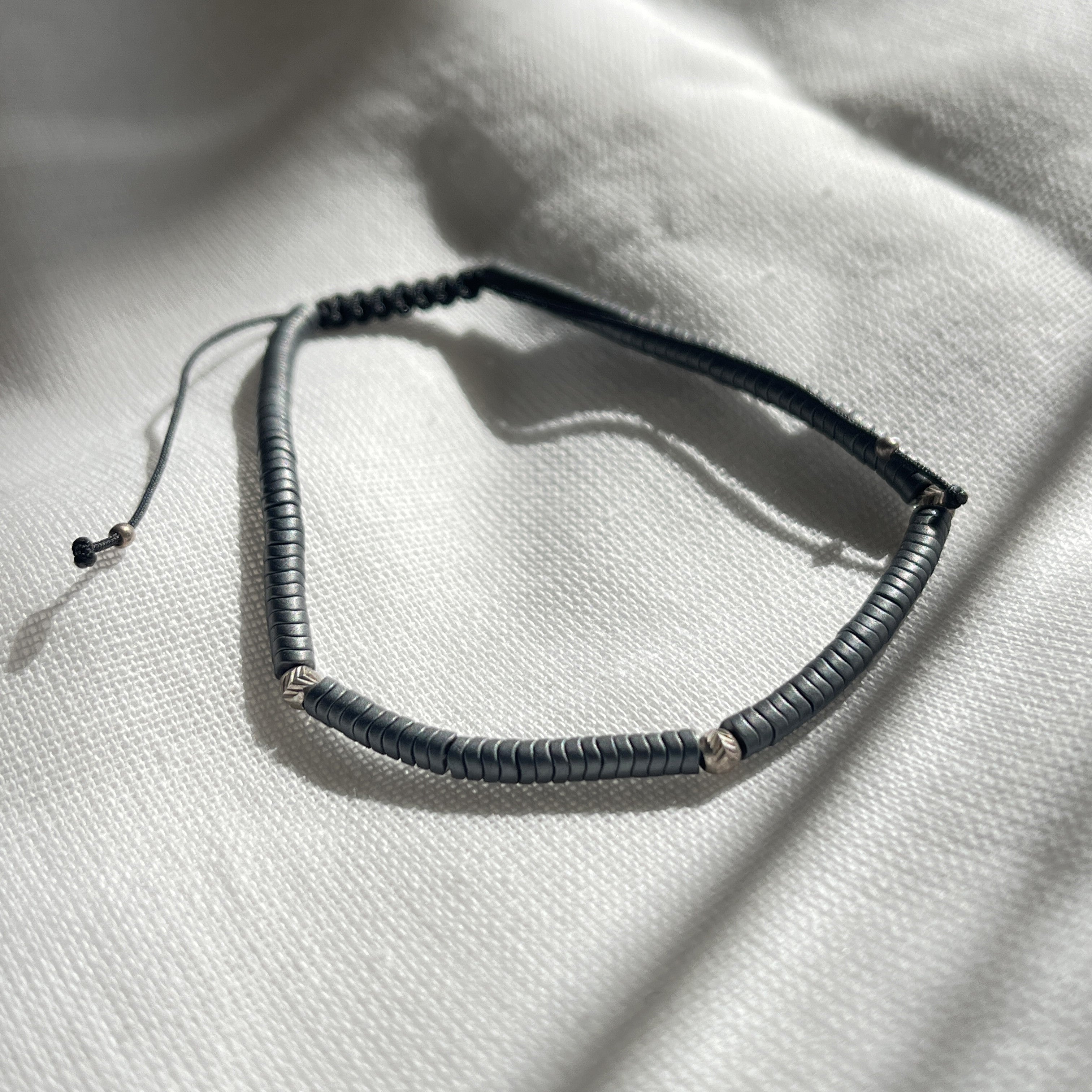 Justerbar Flettet Sten Armbånd
