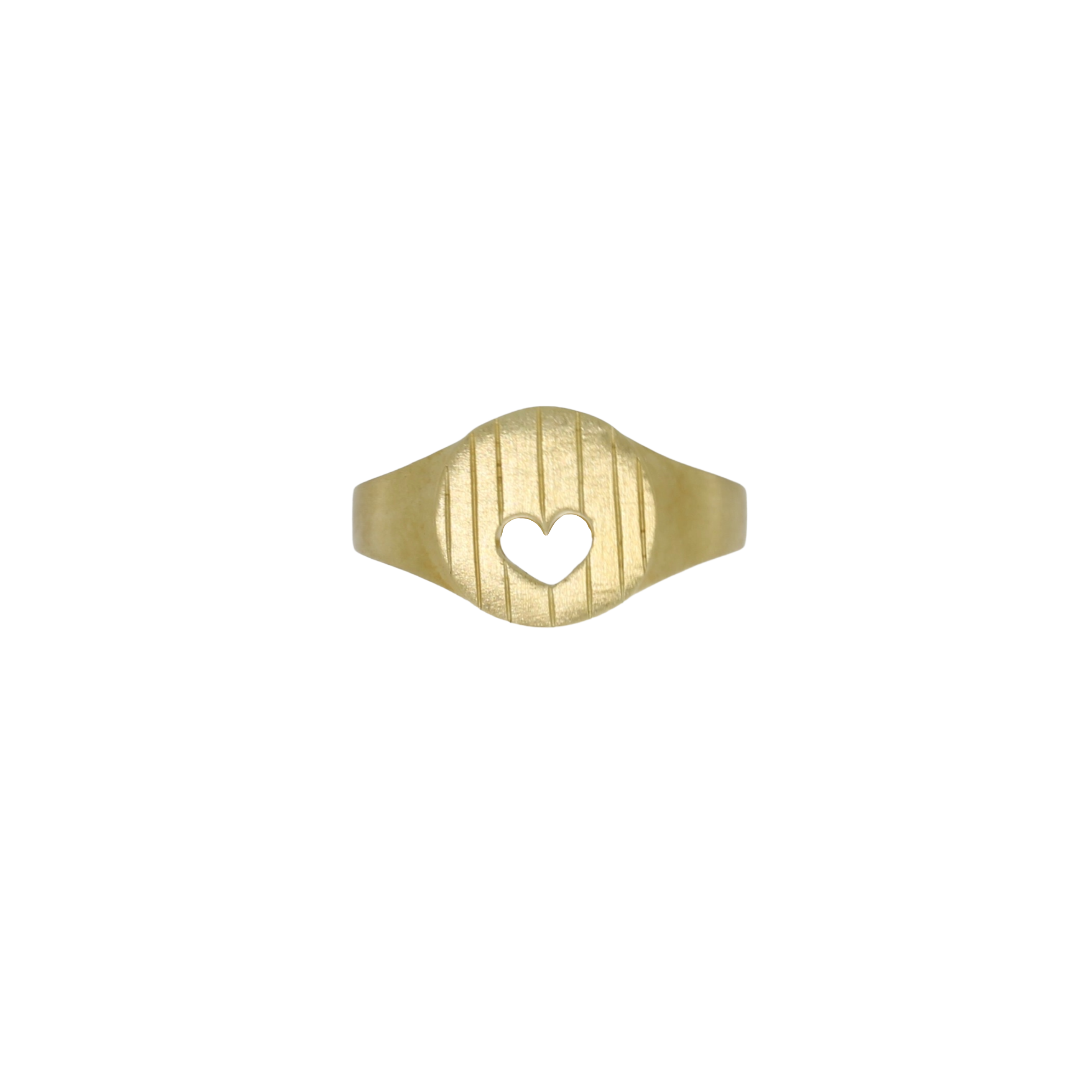 Forgyldt Signet Hjerte Ring