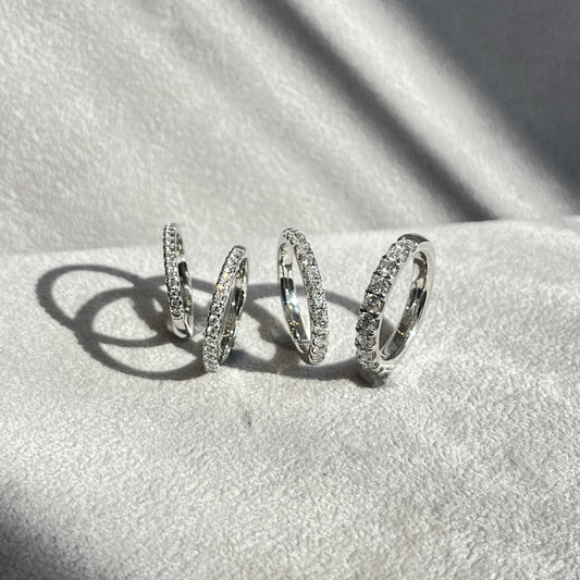 14 Karat Hvidguld Alliancering 0,50 ct.