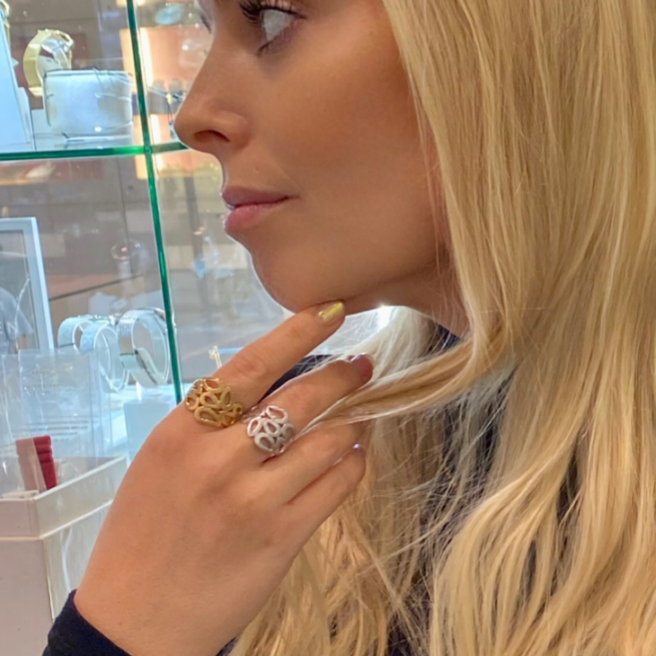 Sølv Mat Dråbe Ring