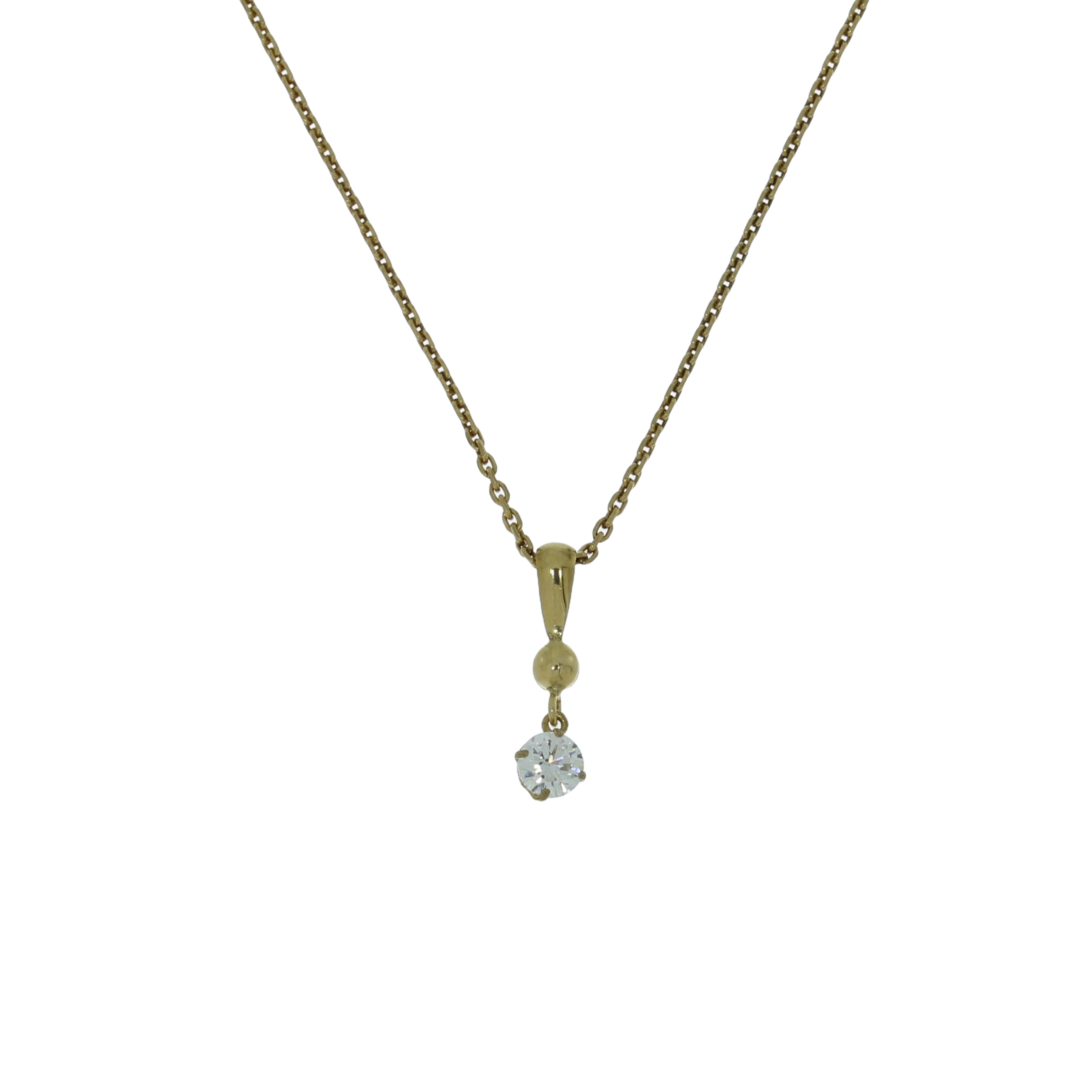 8 Karat Funklende Sten Halskæde