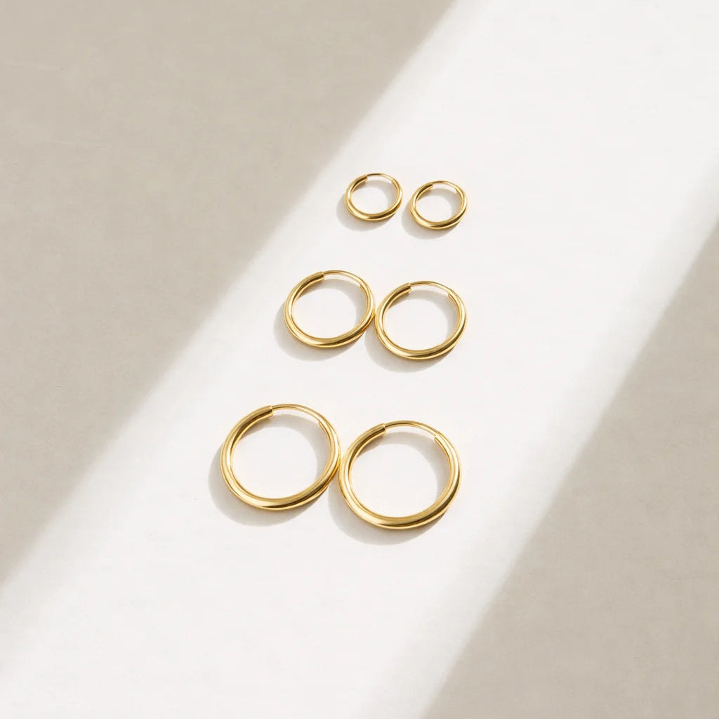 14 Karat Creoler 12mm