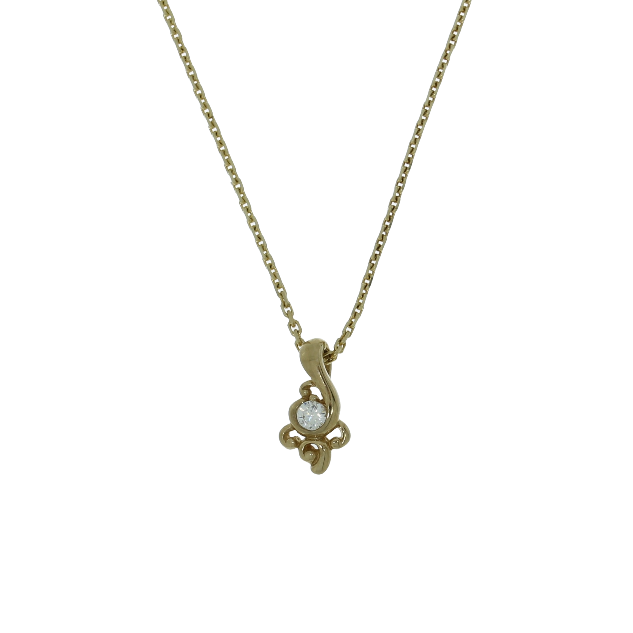 8 Karat Rustik Funklende Vedhæng