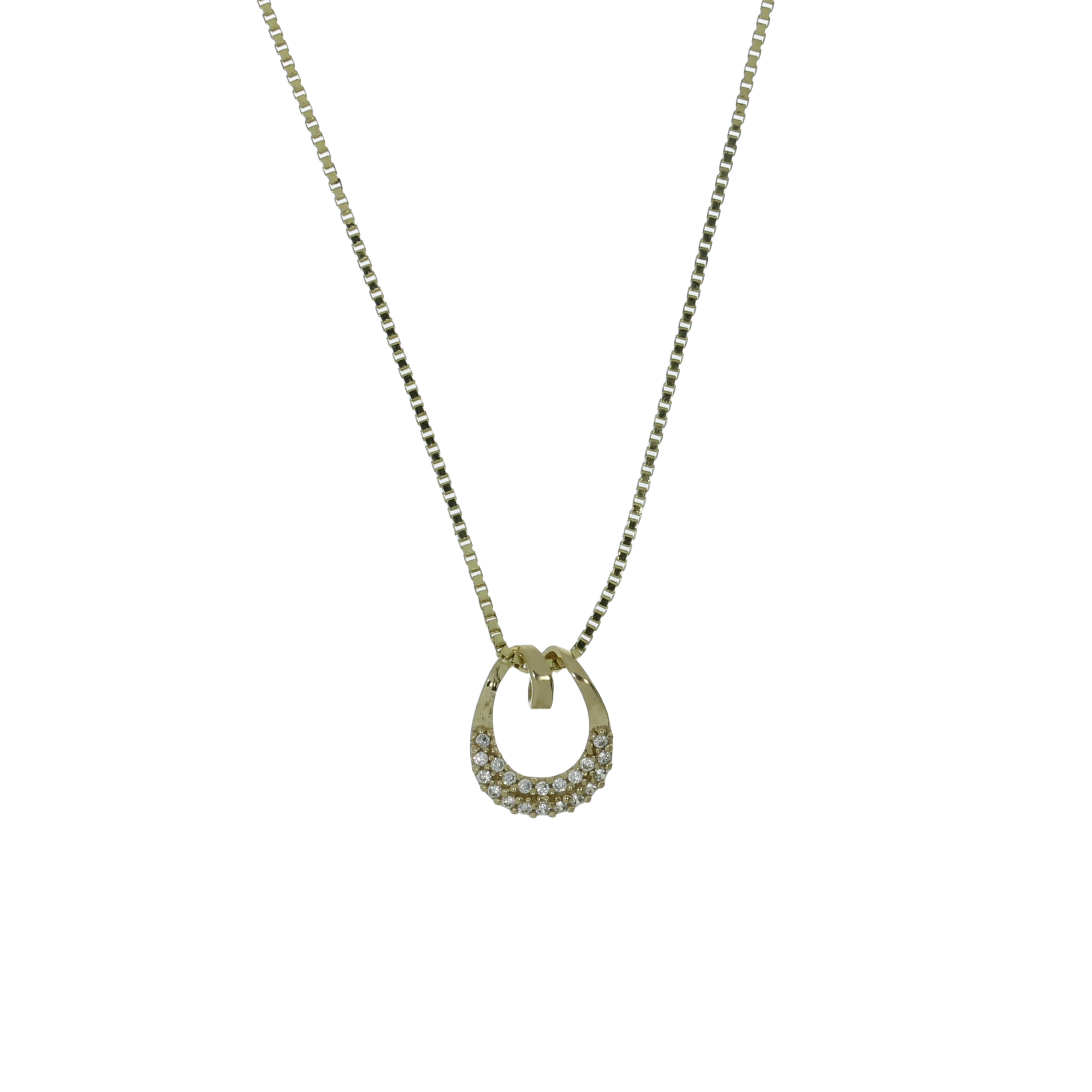 8 Karat Dråbeformet Halskæde