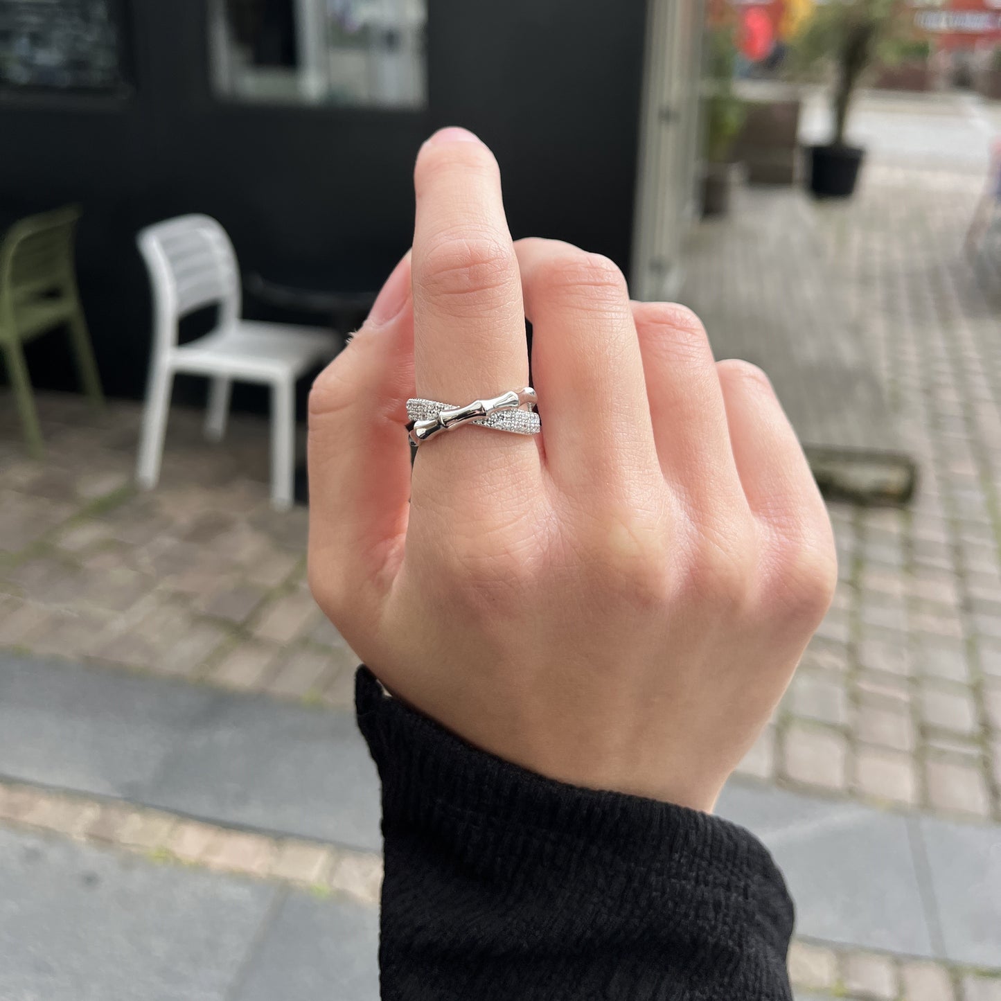 Sølv Kryds Ring