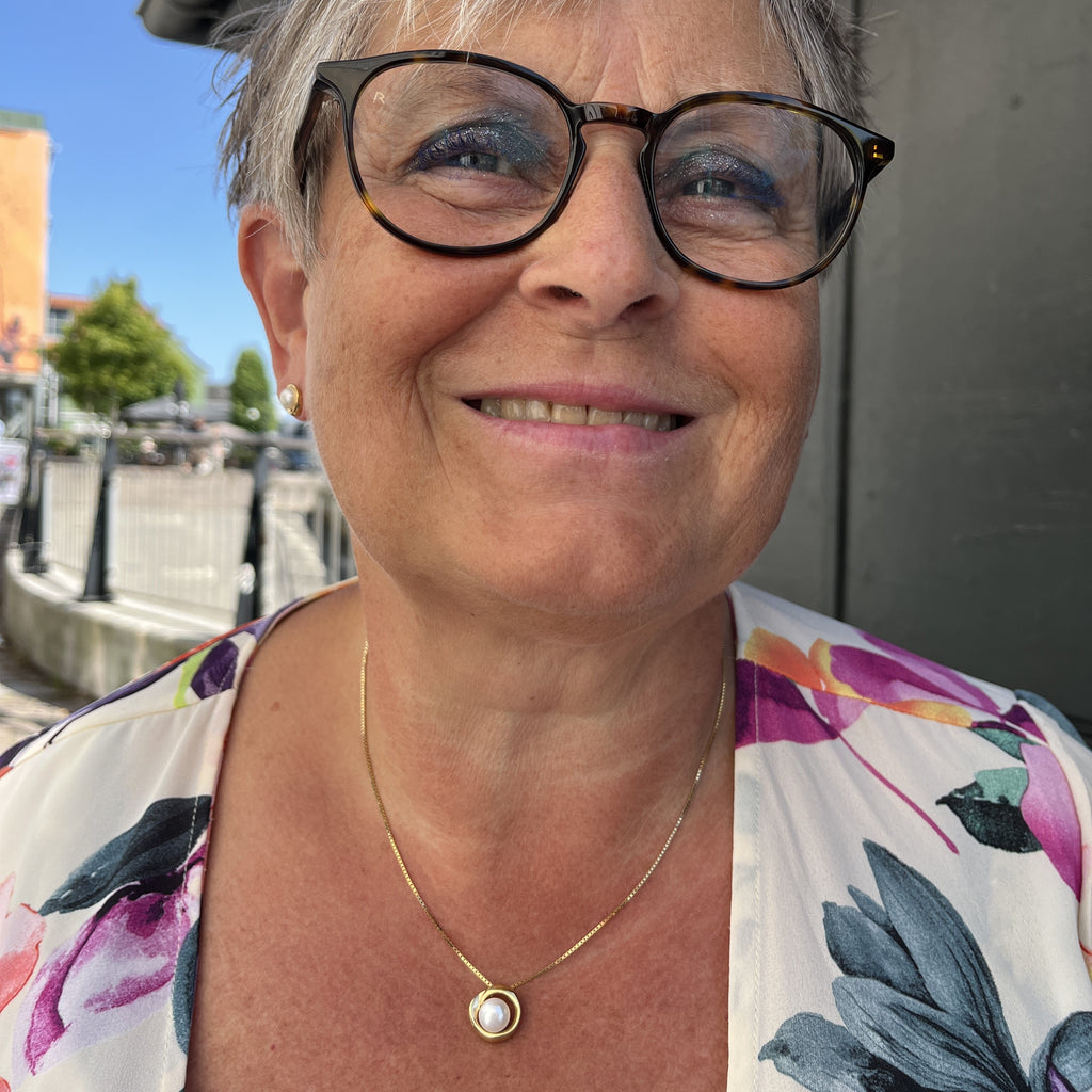 Forgyldt Perle Halskæde