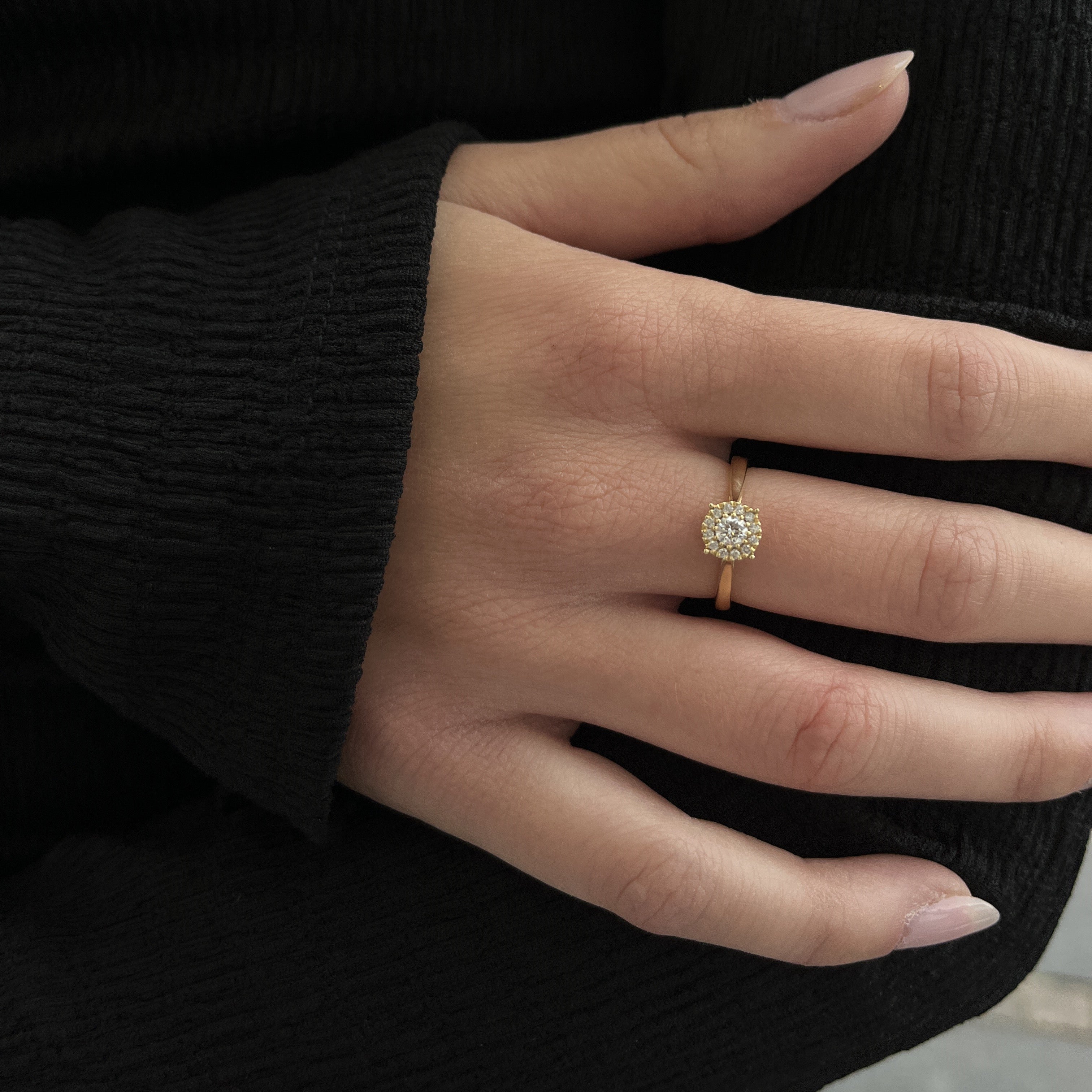 14 Karat Roset Ring 0,35 ct.