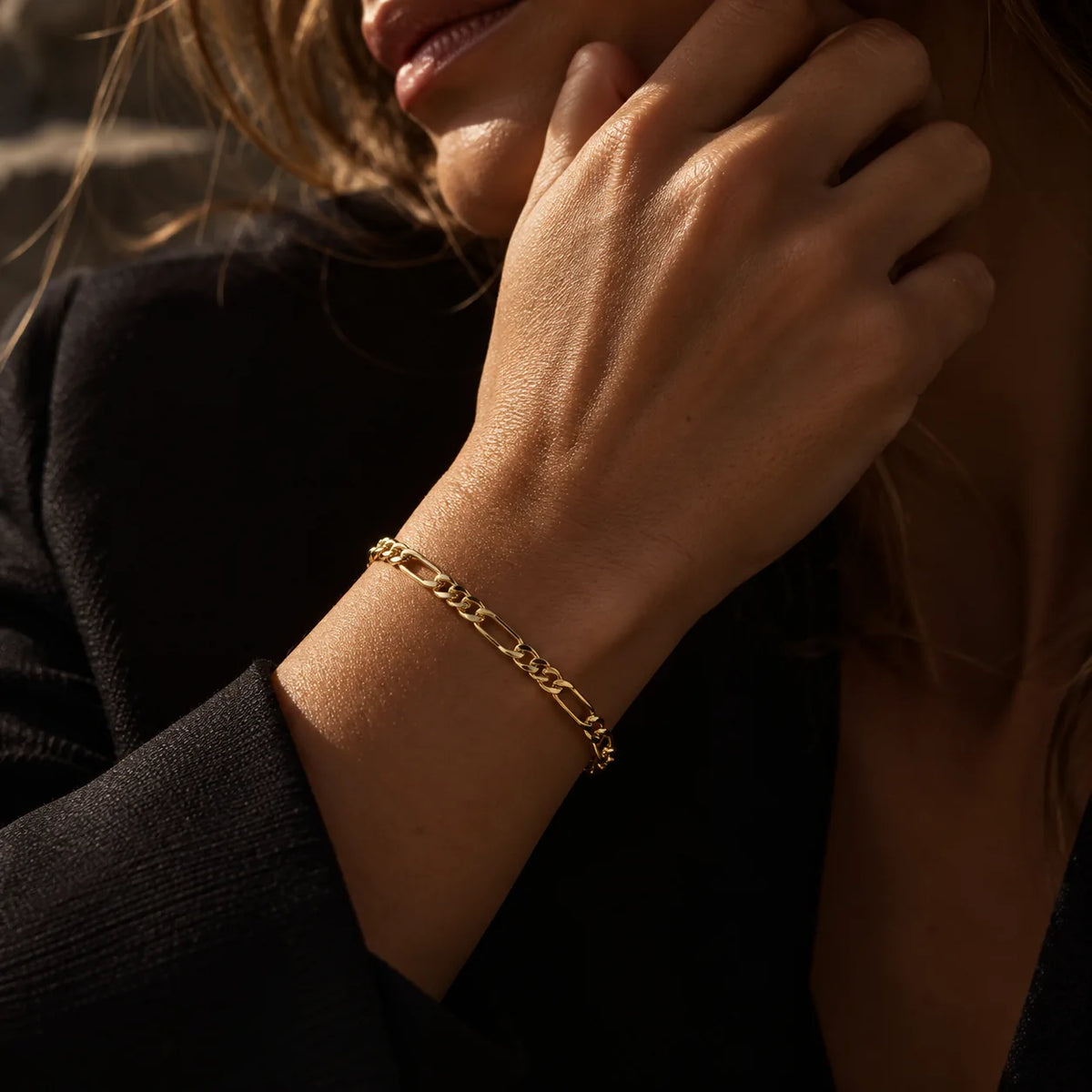 8 Karat Figaro Armbånd