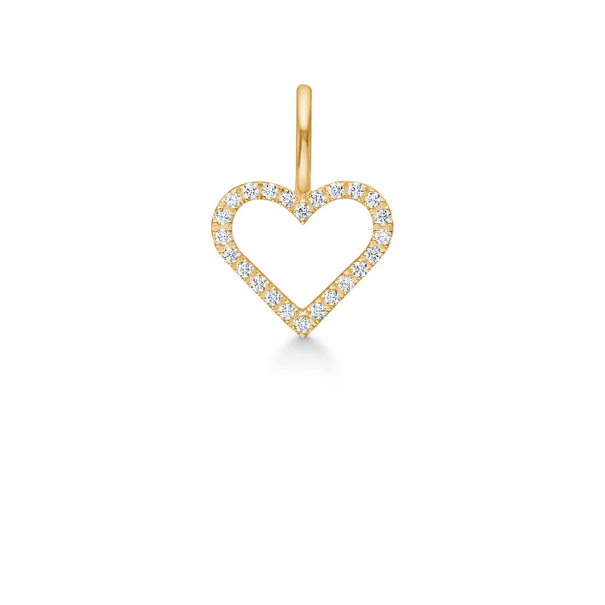 Symbols Open Heart diamant vedhæng - 18kt Rødguld
