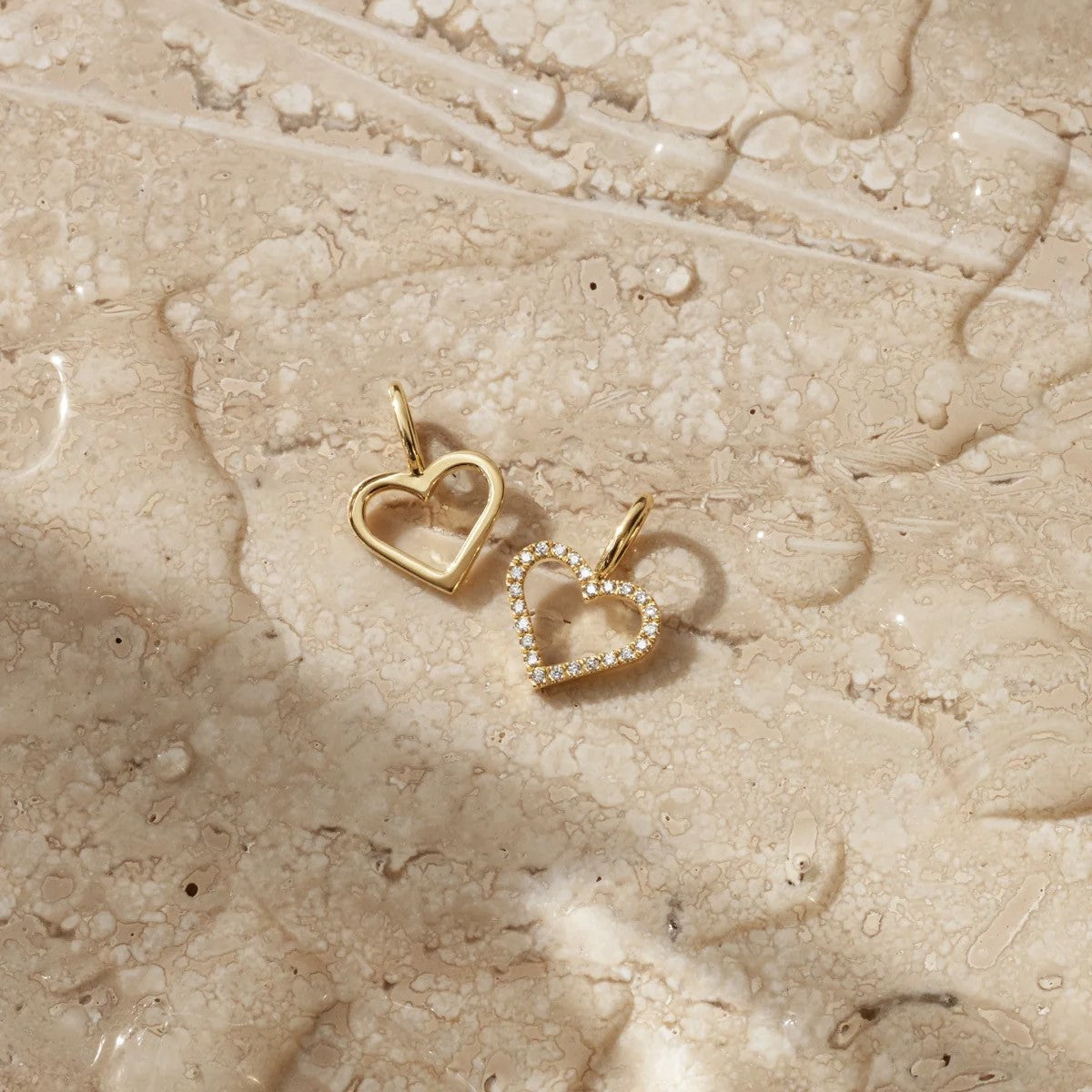 Symbols Open Heart diamant vedhæng - 18kt Rødguld