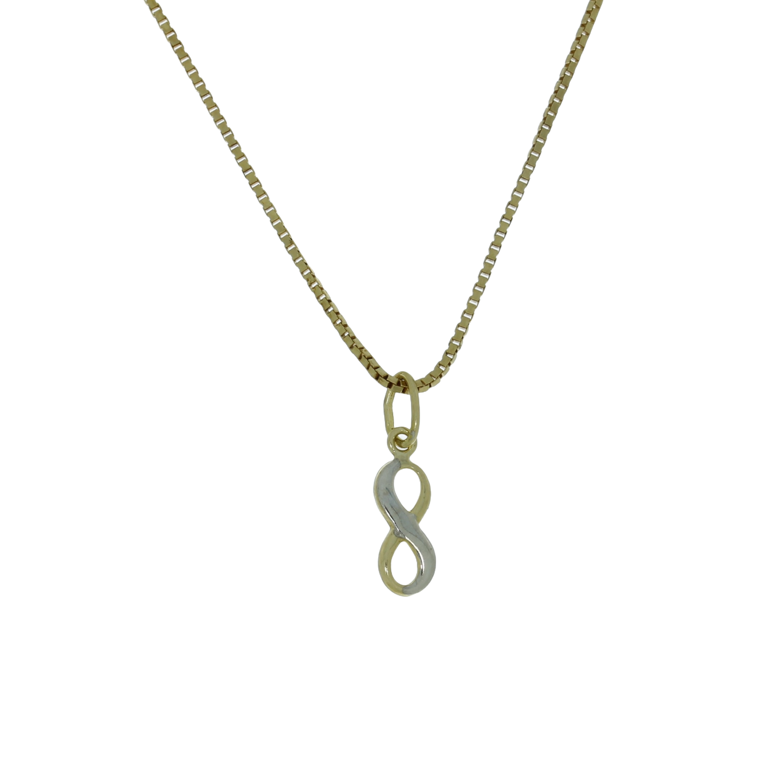 8 Karat Guld/Hvidguld Evigheds Vedhæng