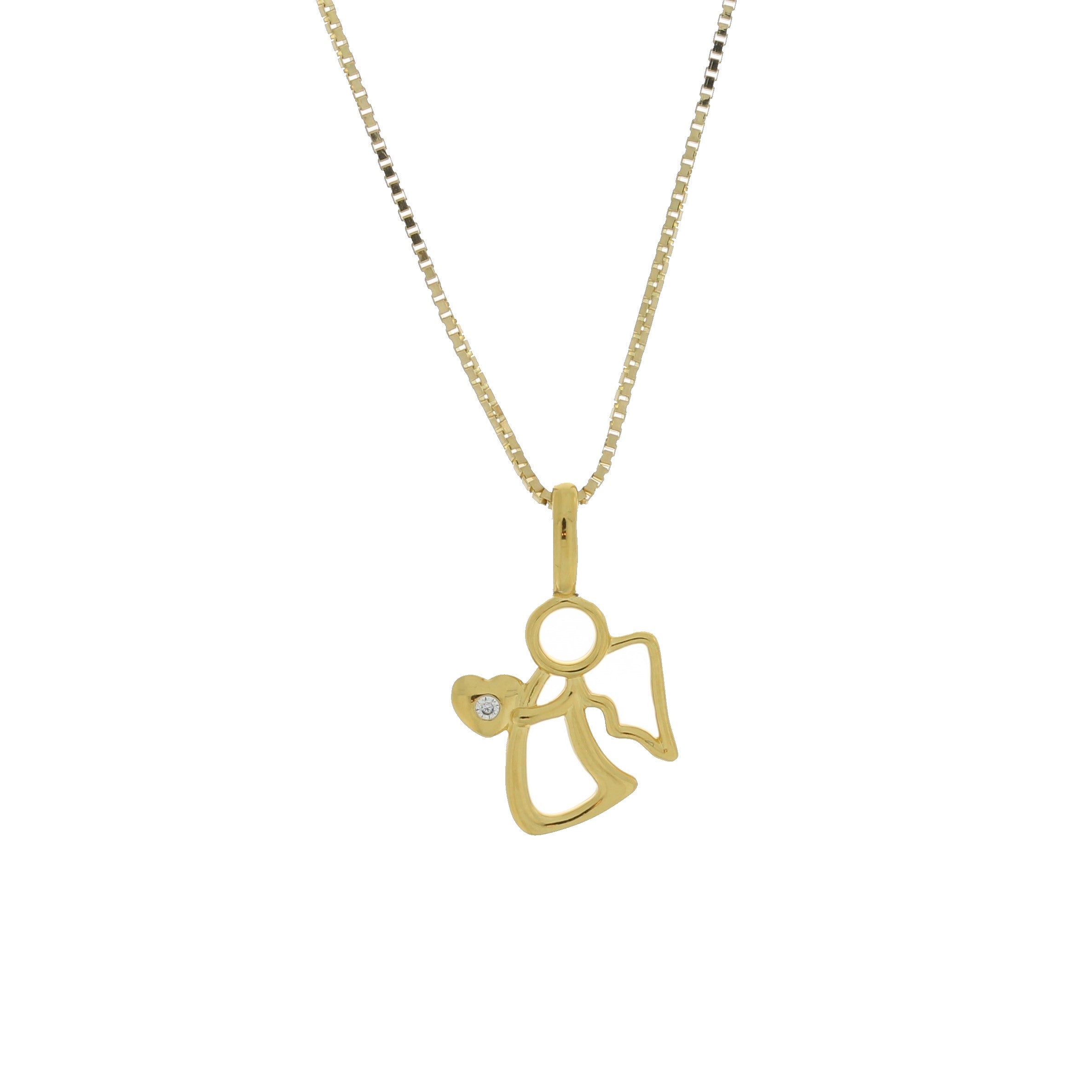 Forgyldt Engel Halskæde