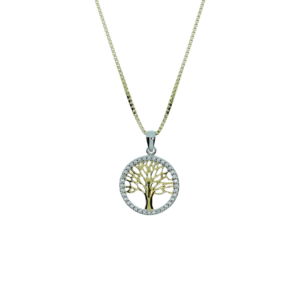 Forgyldt Livets Træ Halskæde