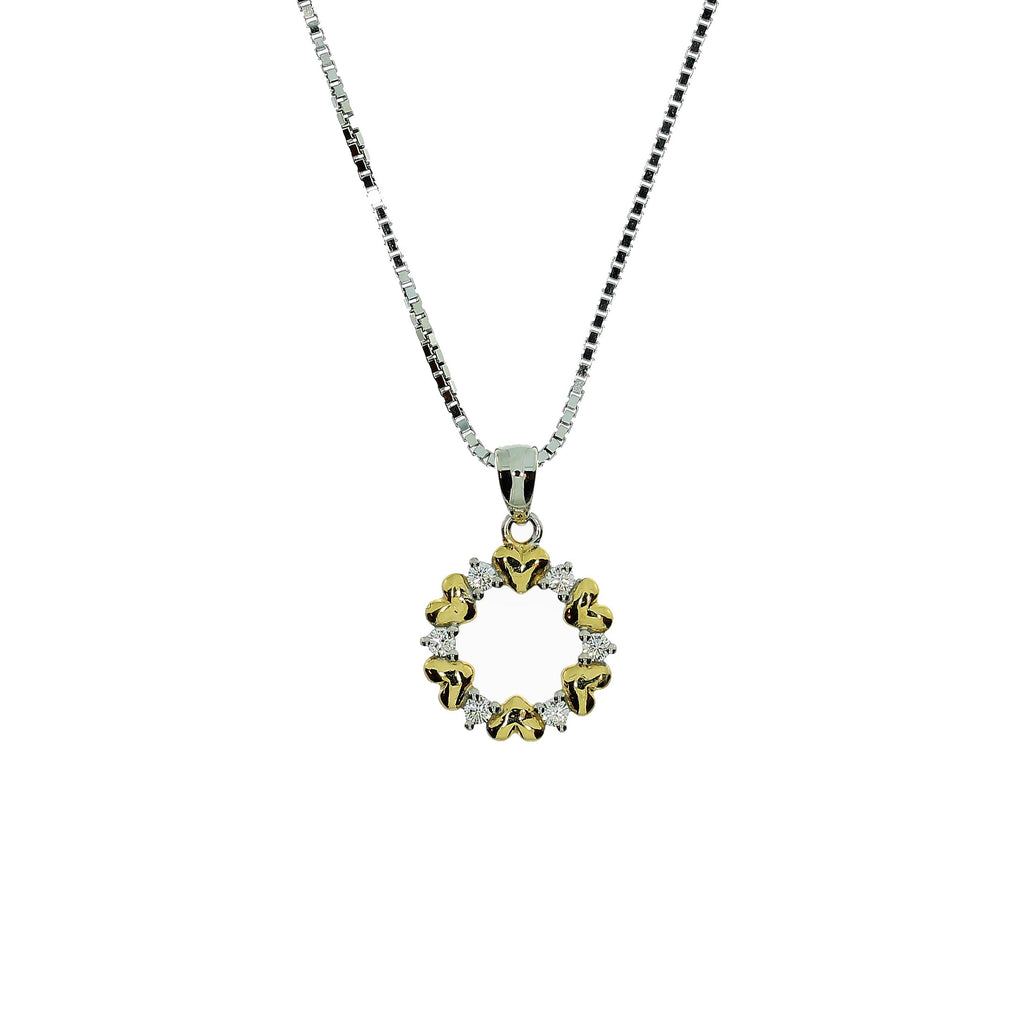 Forgyldt Hjerte Cirkel Halskæde