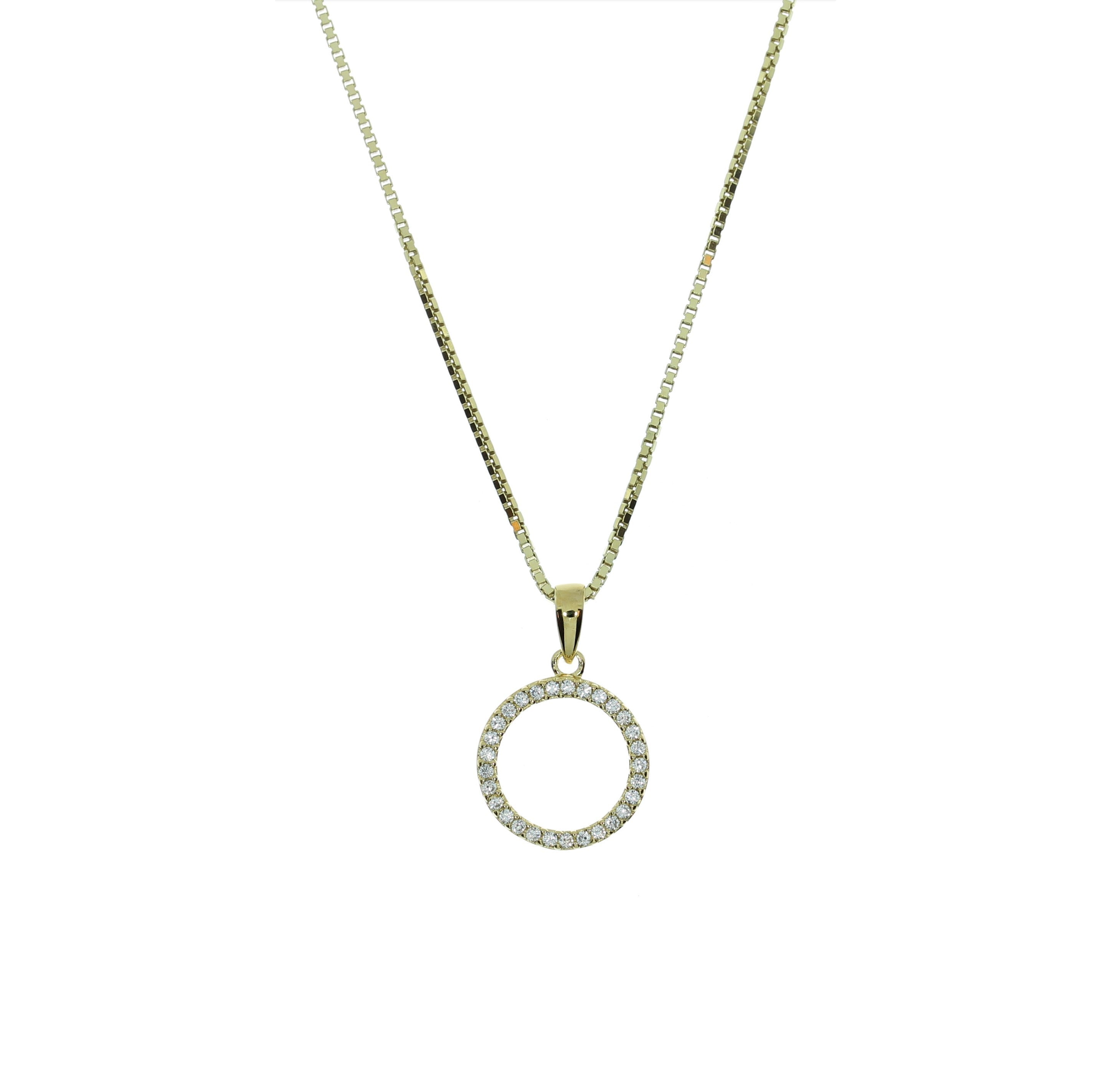 Forgyldt Cirkel Halskæde