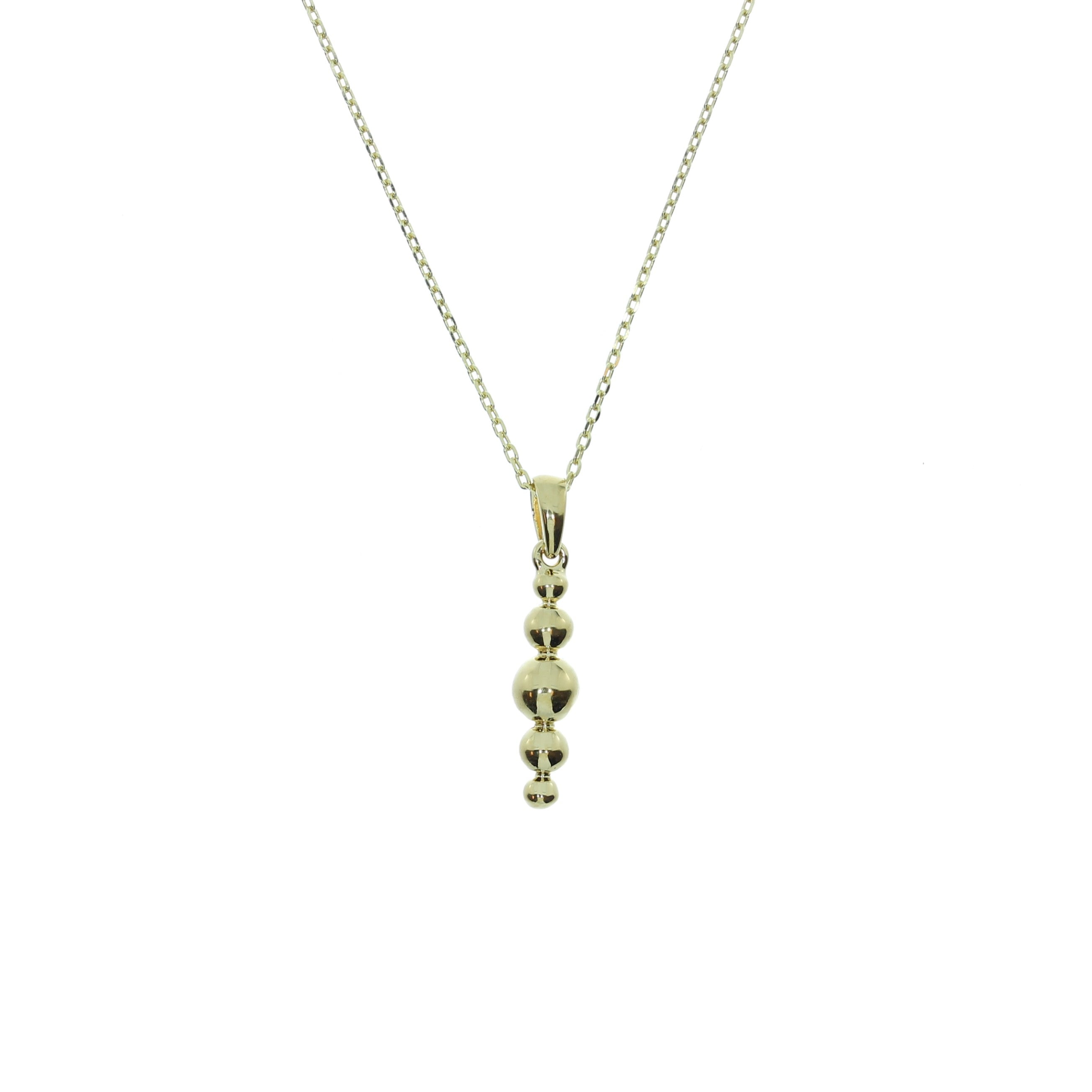 Forgyldt Kugle Halskæde