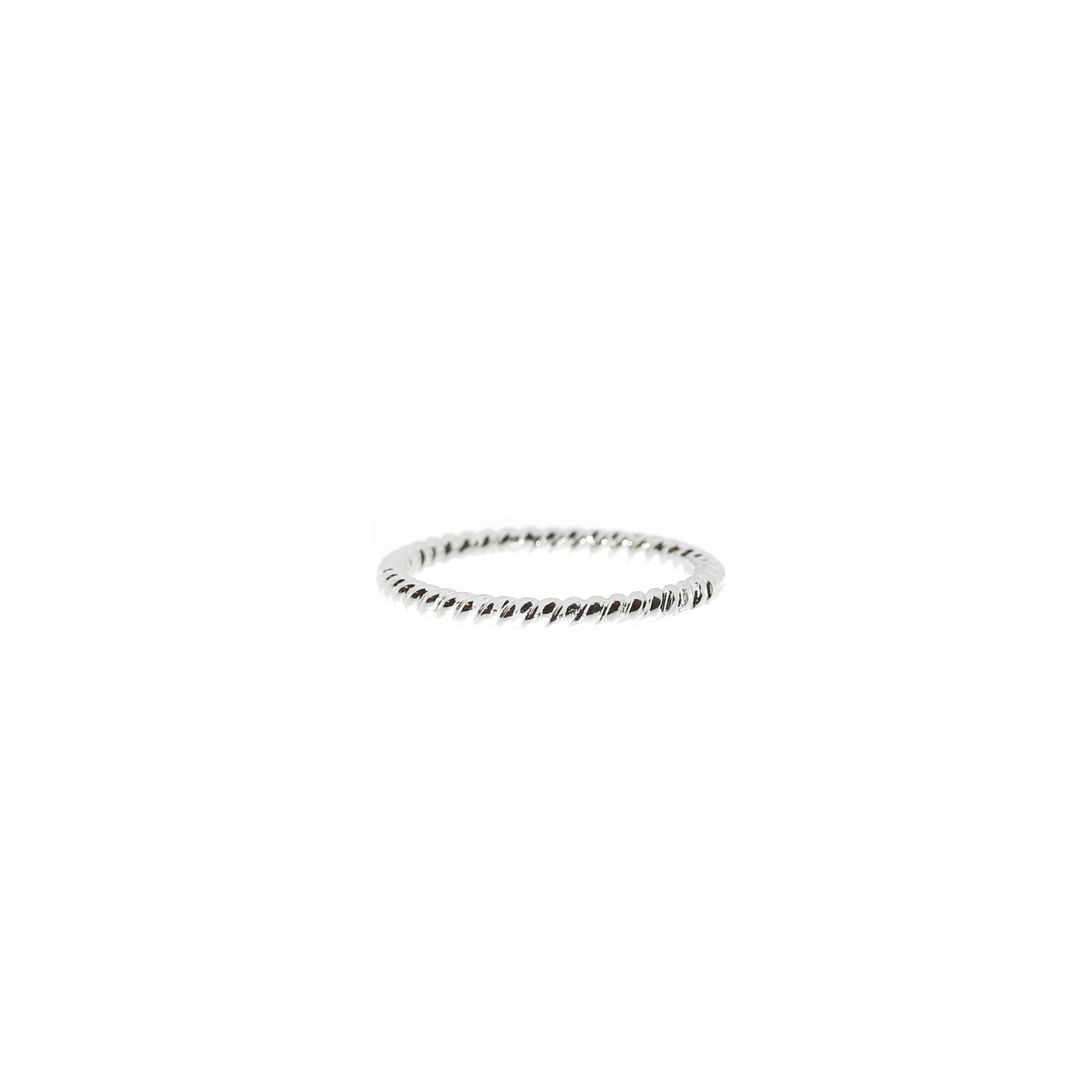 Sølv Snoet Stack Ring