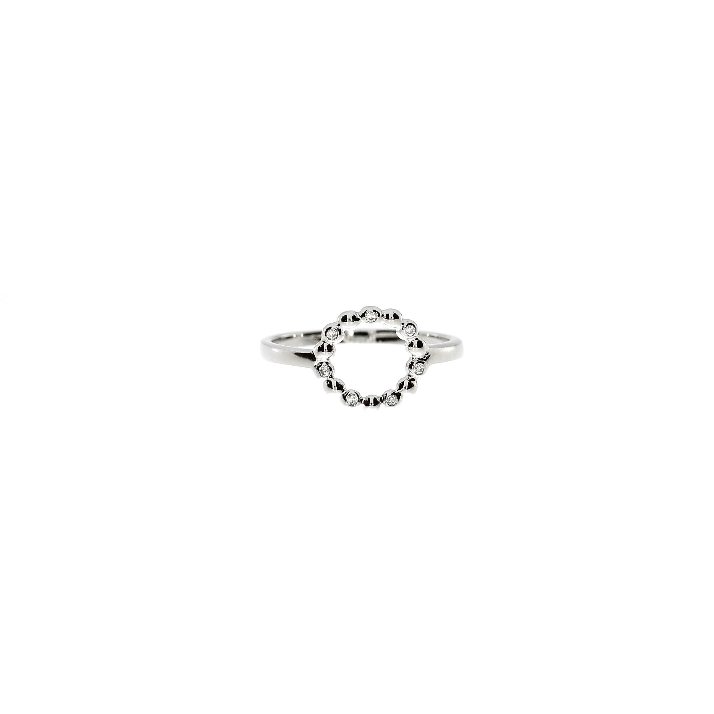 Sølv Kugle Cirkel Ring