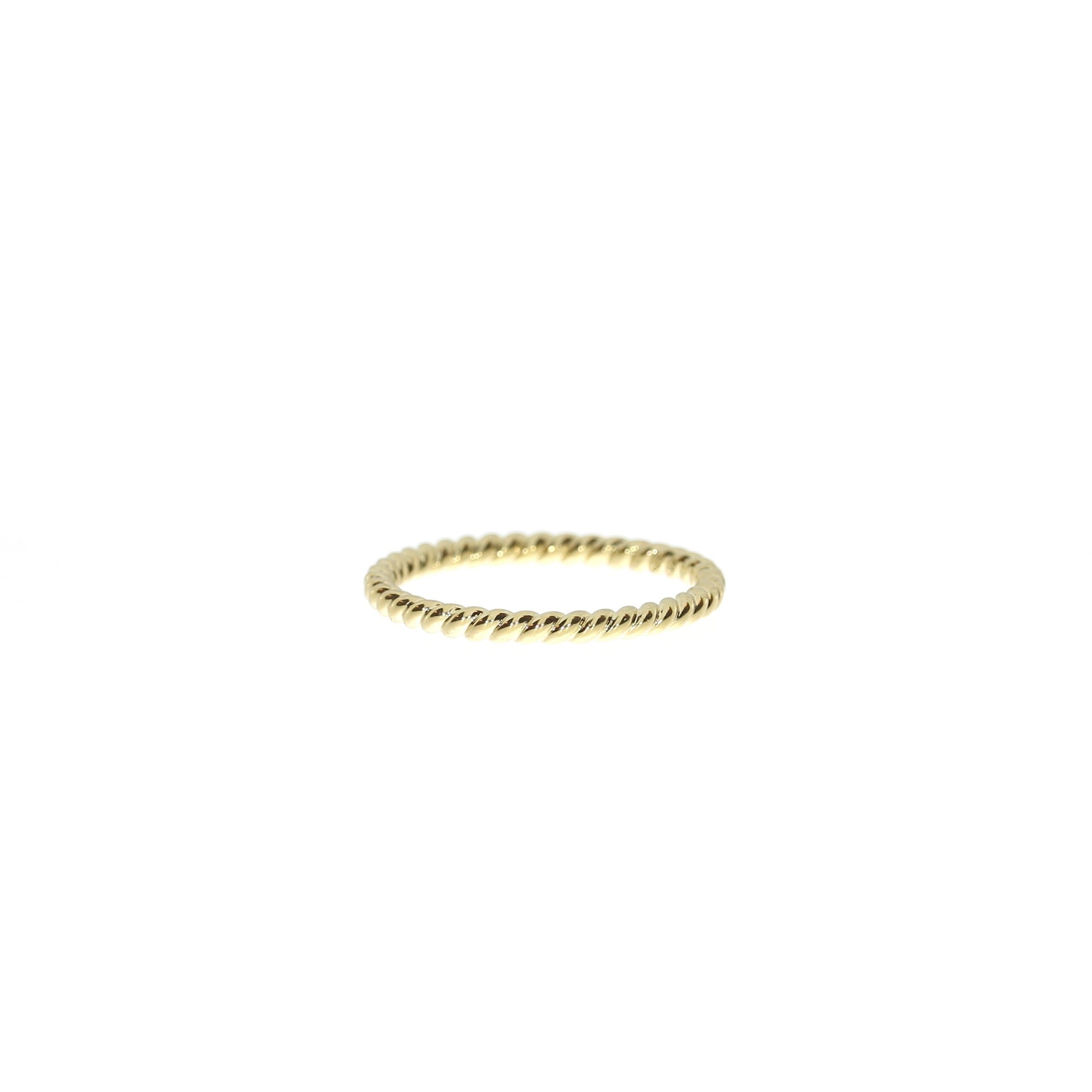 Forgyldt Snoet Stack Ring