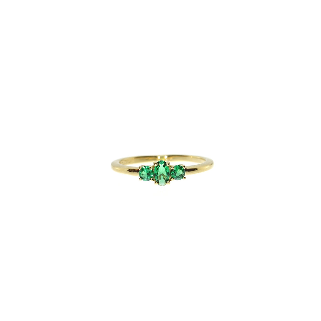 Forgyldt Grøn Tidens Ring