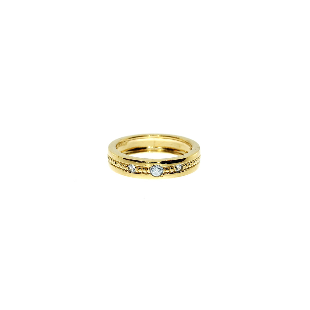 Forgyldt Bred Kugle Ring