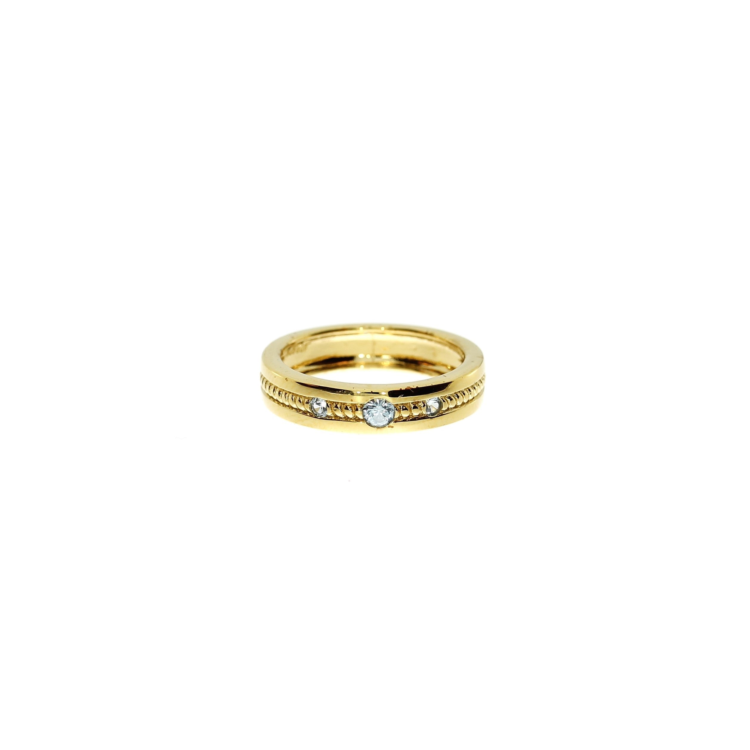 Forgyldt Bred Kugle Ring