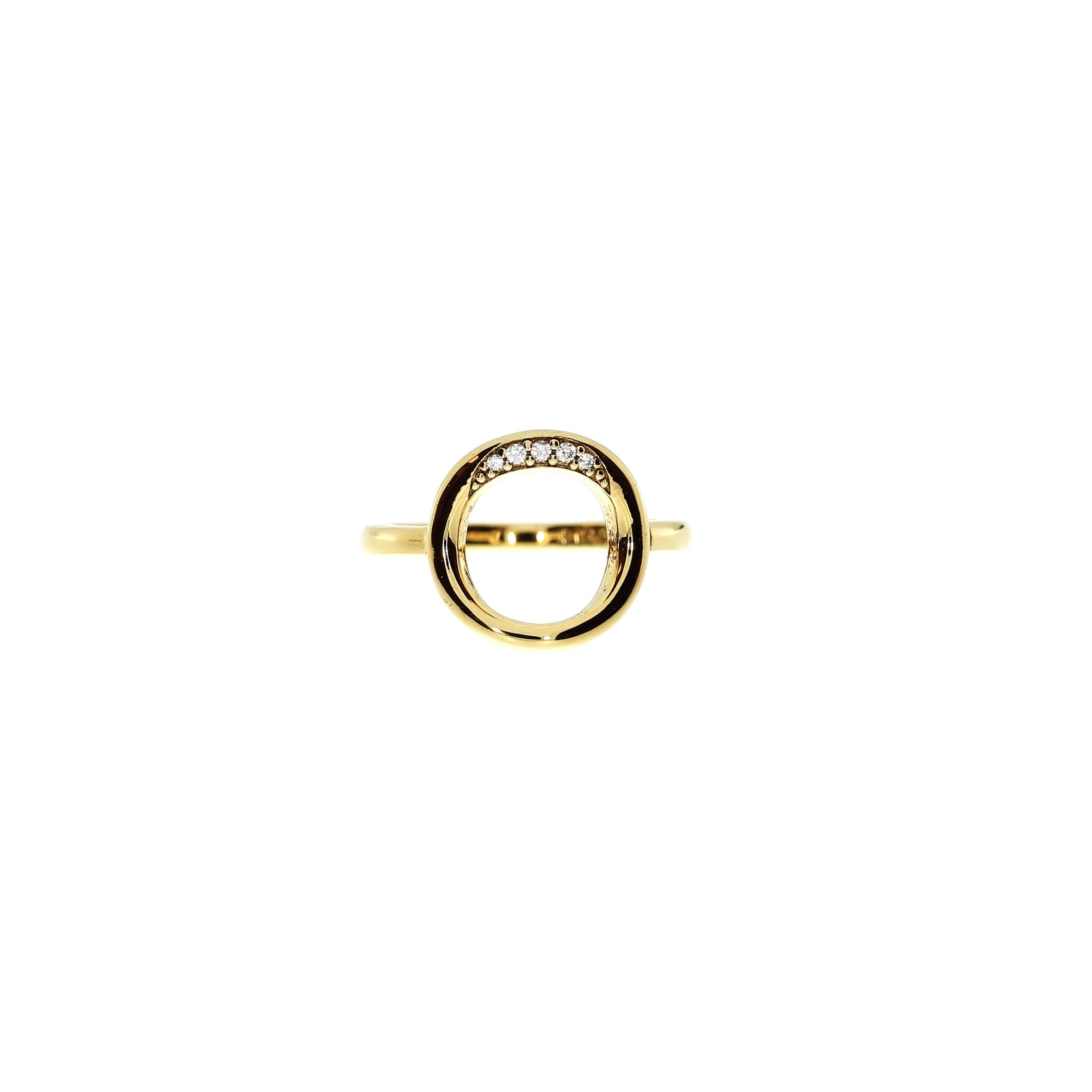 Forgyldt Buet Cirkel Ring