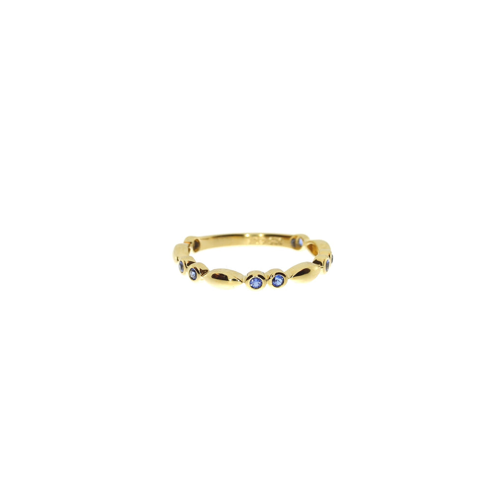 Forgyldt Blå Elegance Ring