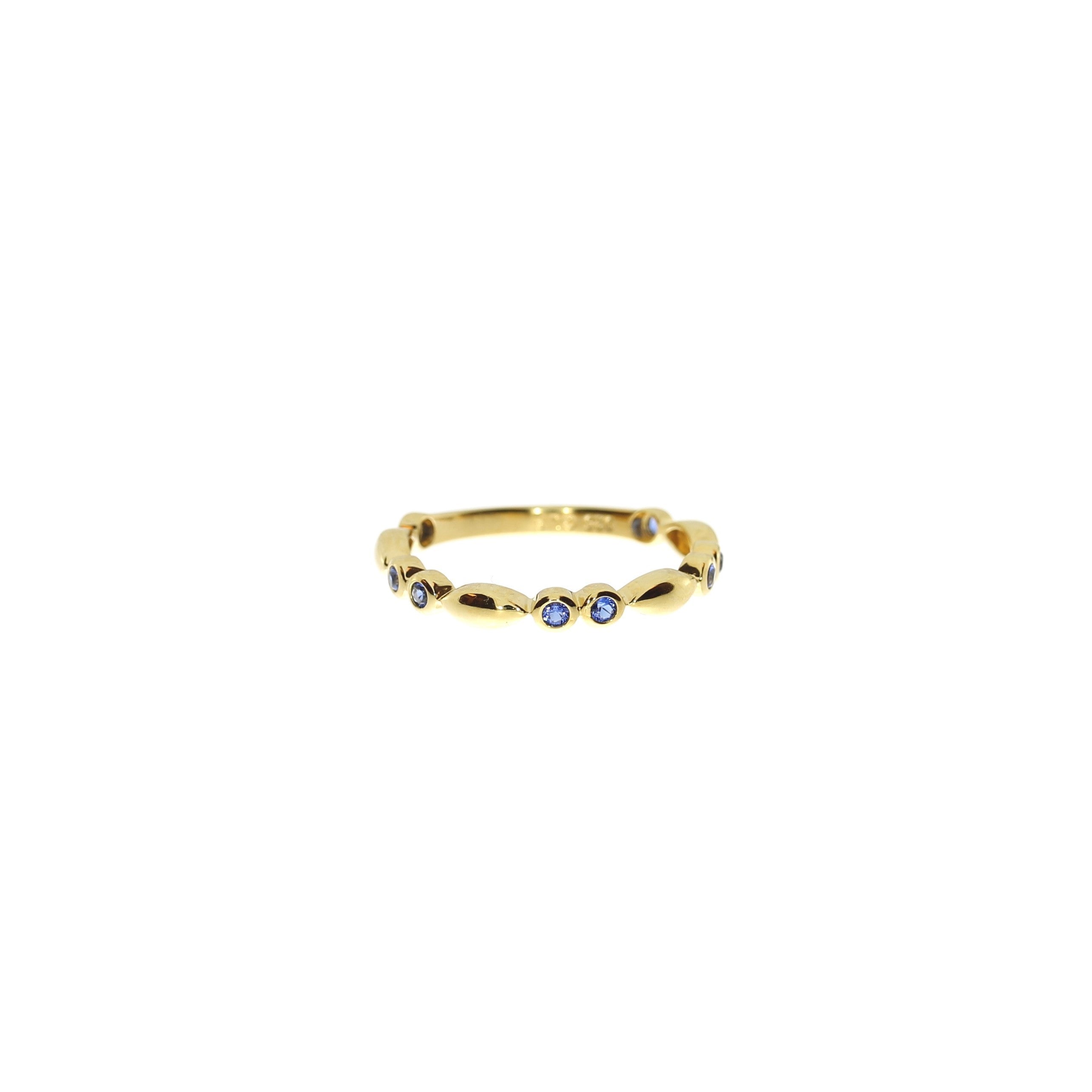Forgyldt Blå Elegance Ring