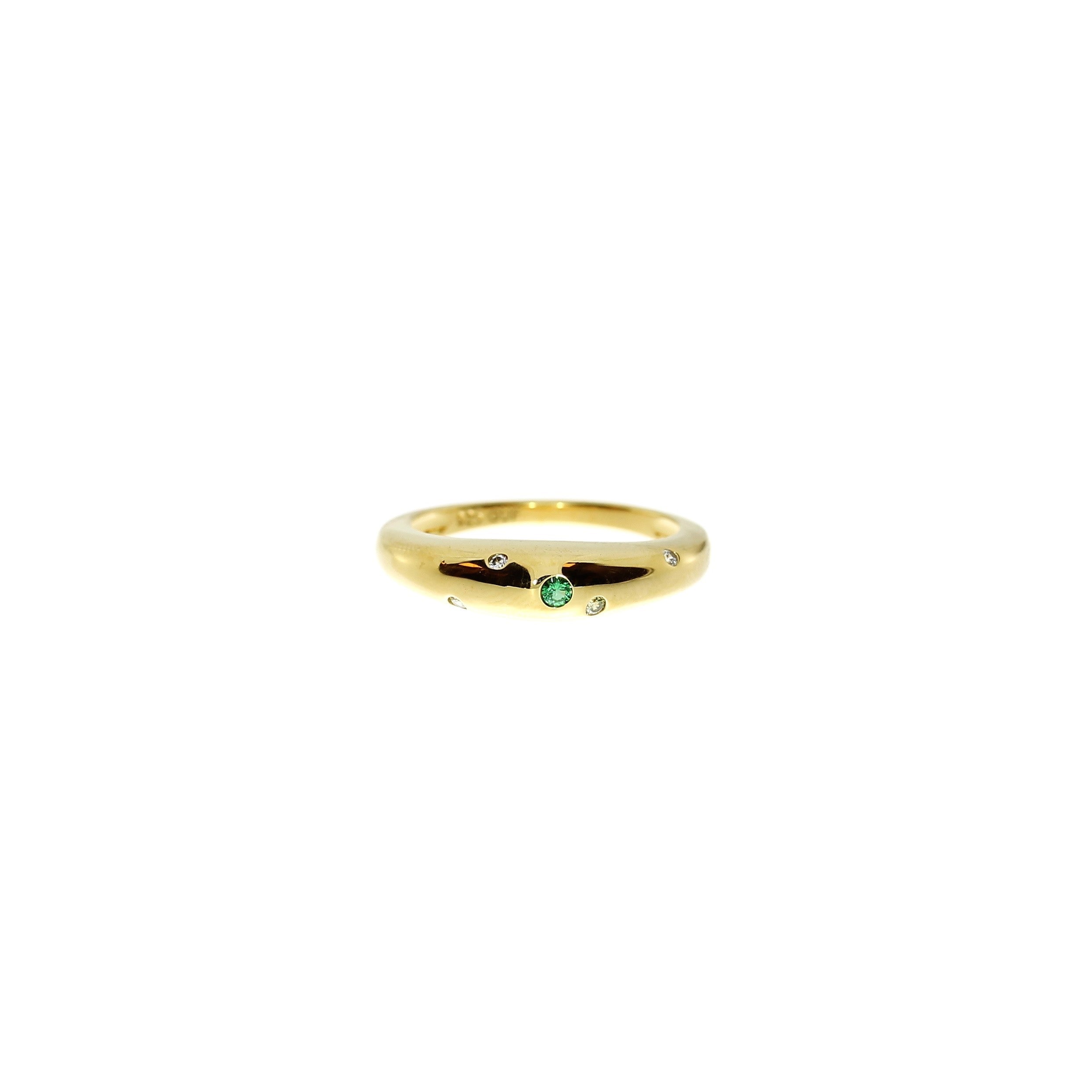 Forgyldt Grøn Harmoni Ring