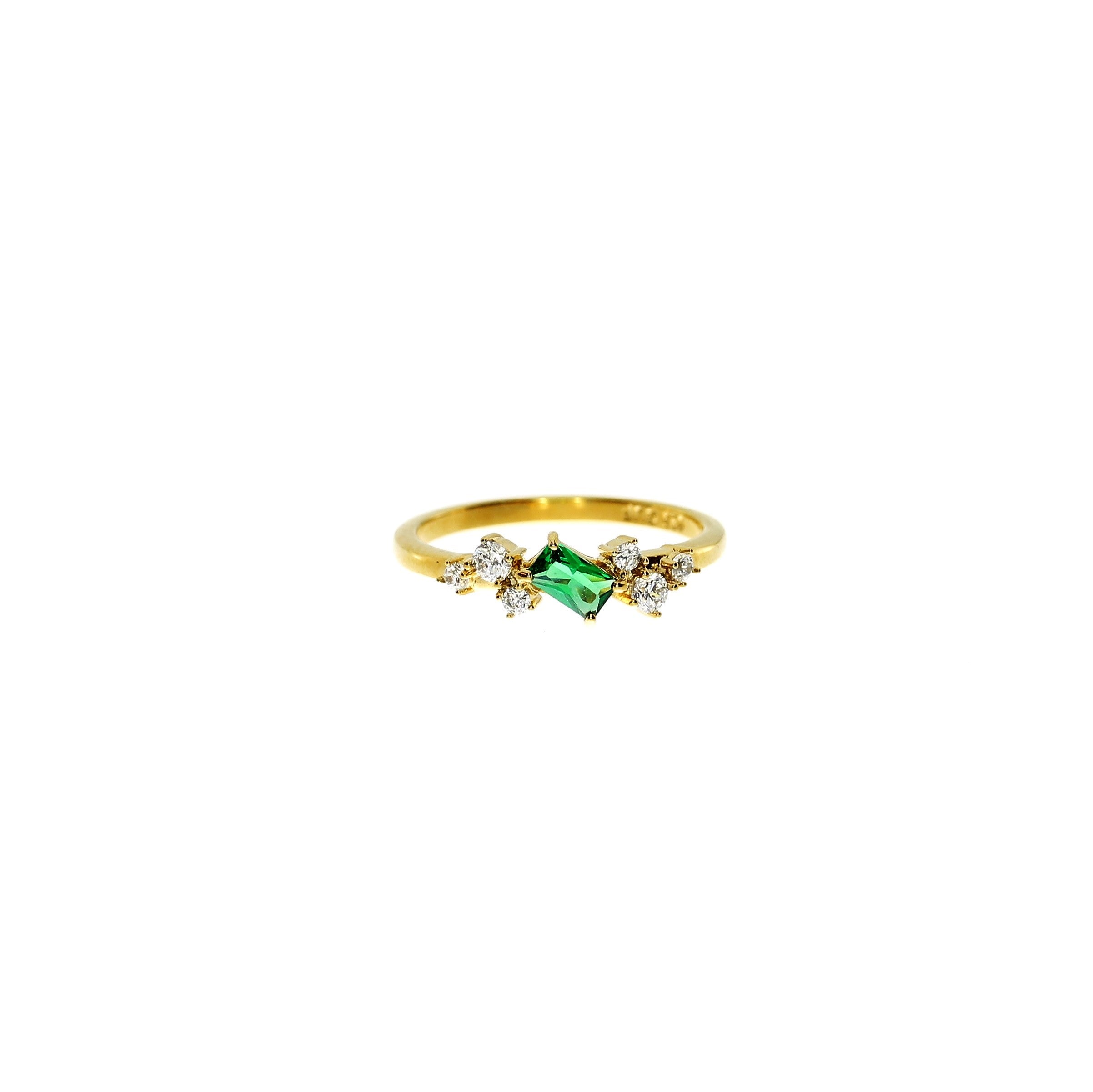 Forgyldt Grøn Magi Ring