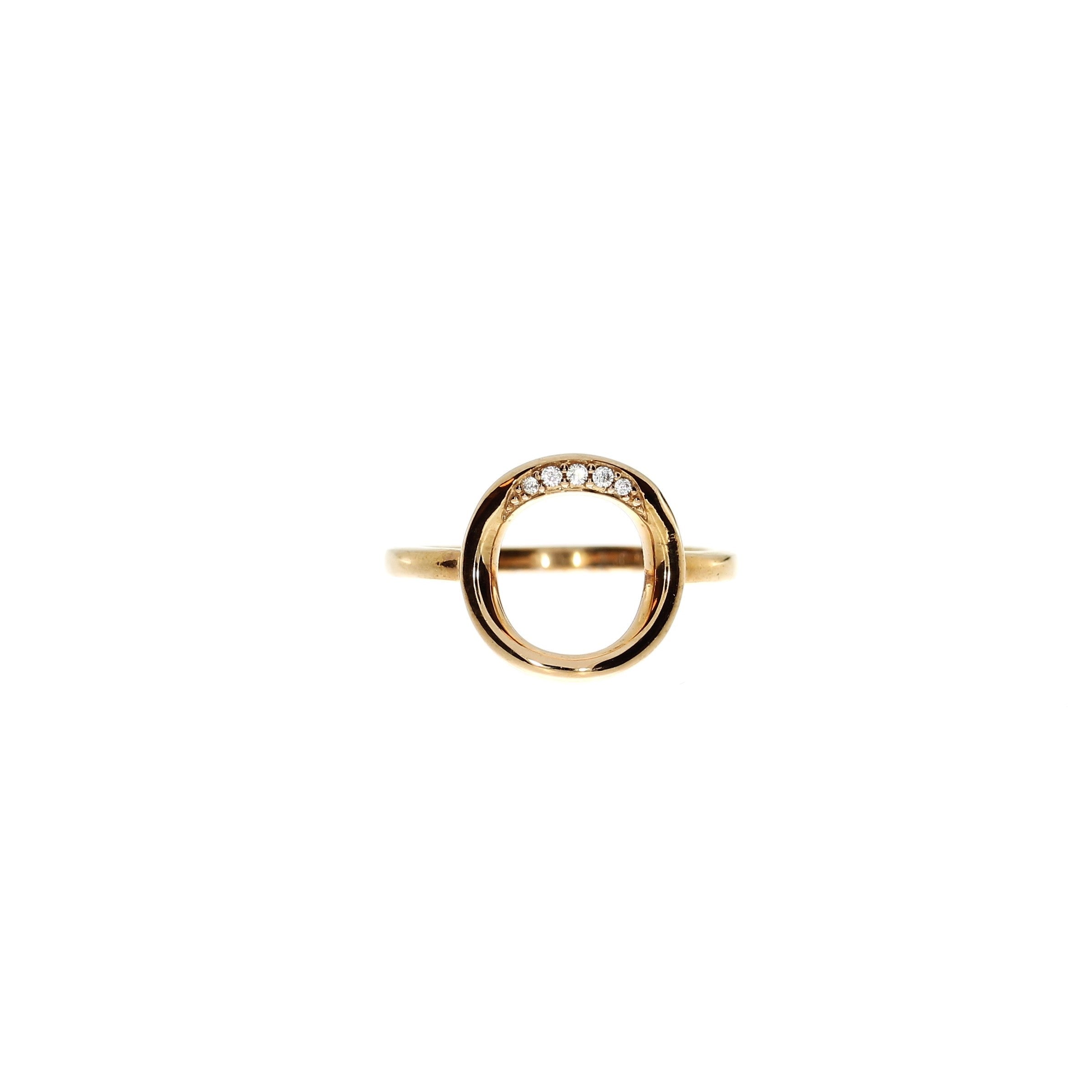 Rosaforgyldt Buet Cirkel Ring