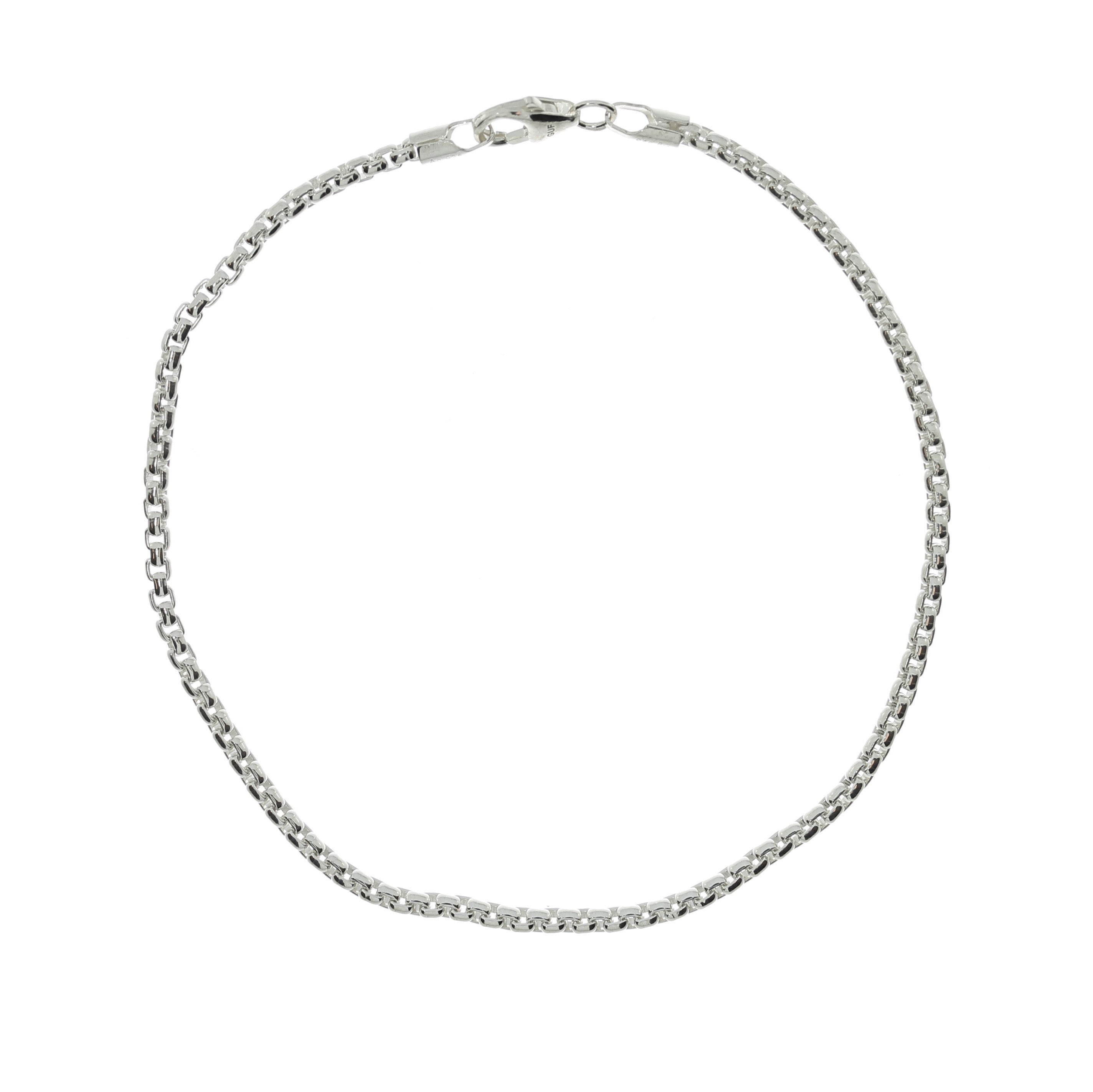 Sølv Flettet Lænke Armbånd Small