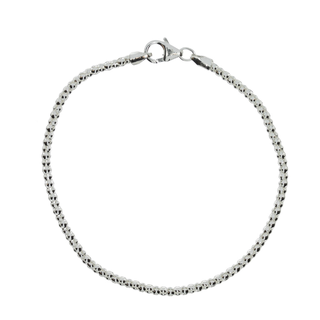 Sølv Flettet Lænke Armbånd