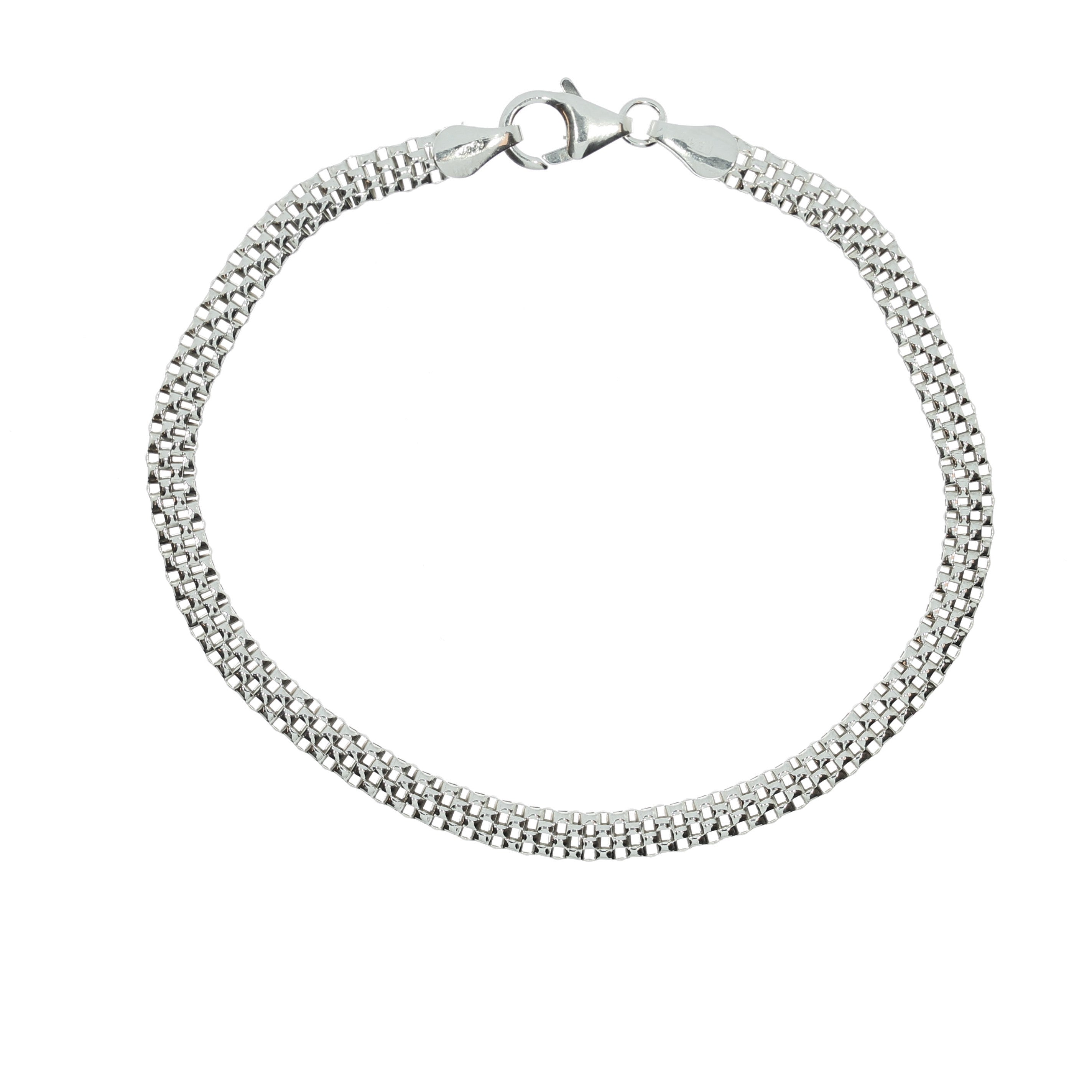 Sølv Flettet Tråd Armbånd
