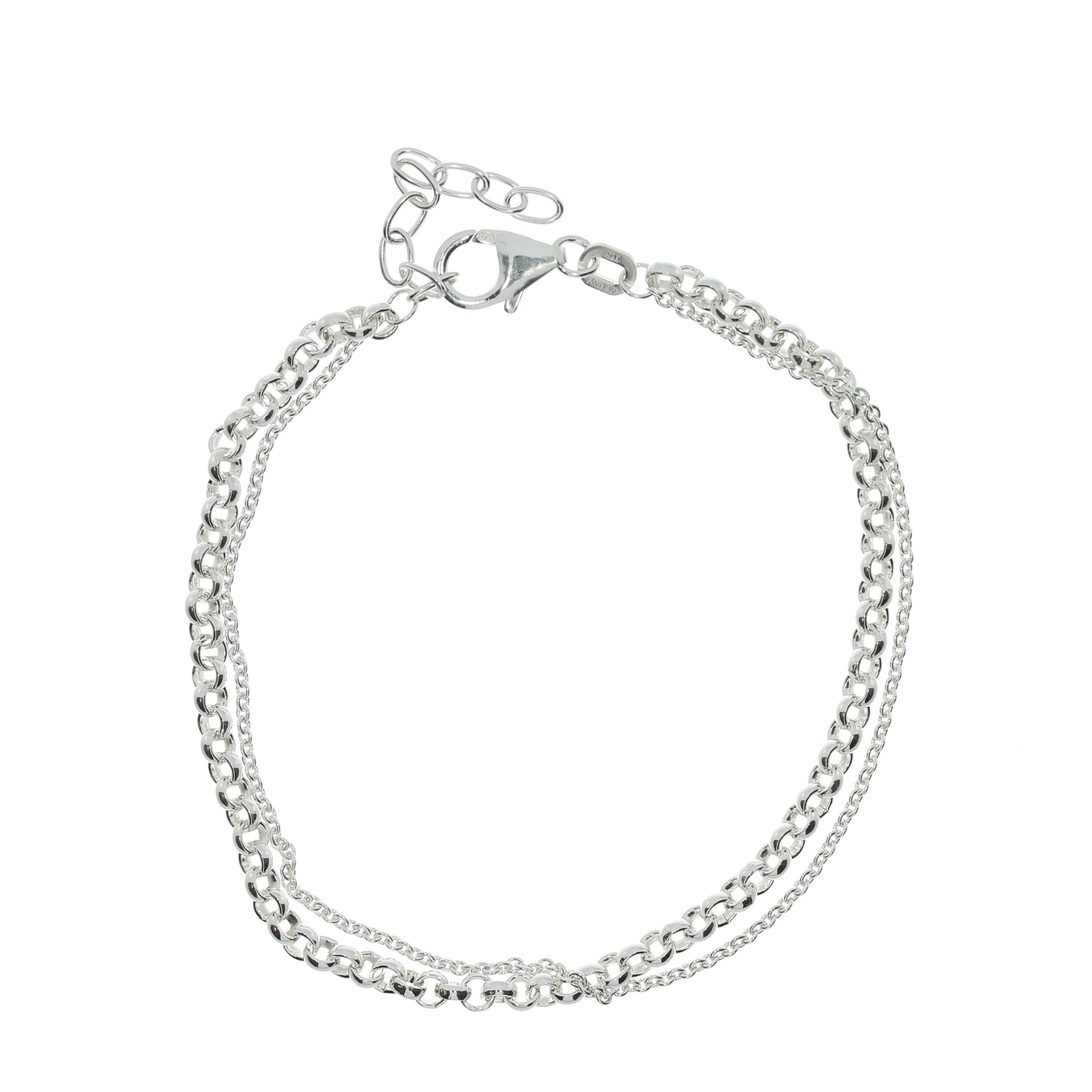 Sølv Dobbeltrækket Armbånd