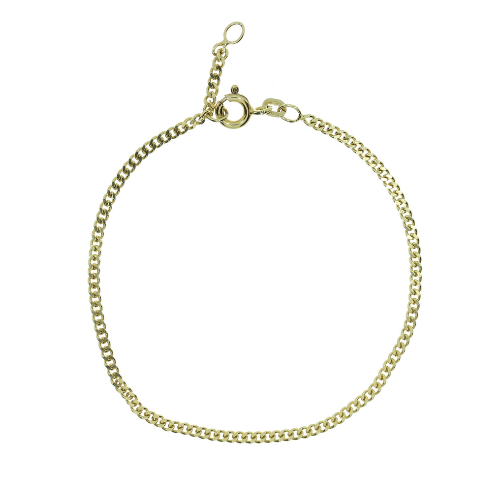 14 Karat Panser Facet Armbånd