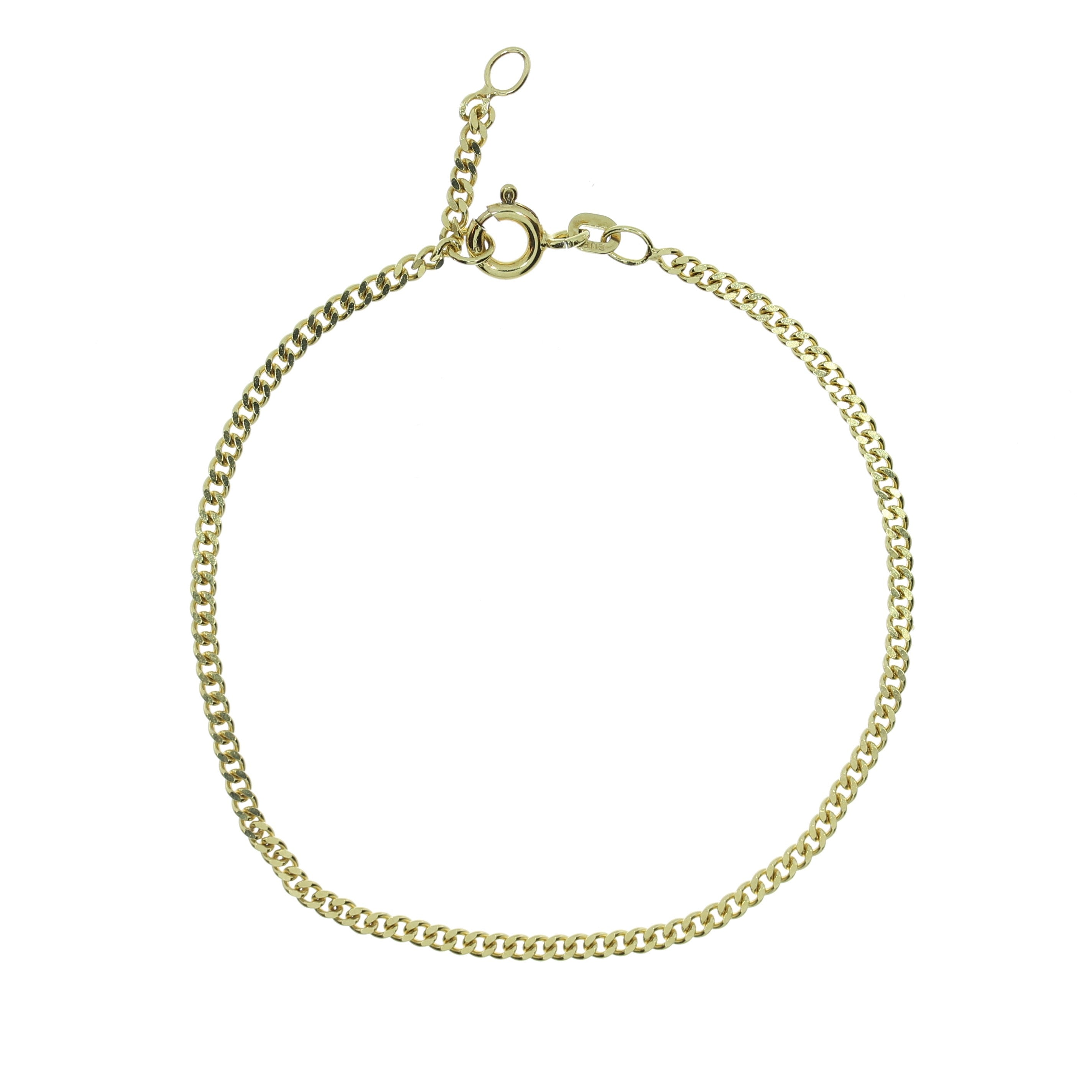 14 Karat Panser Facet Armbånd
