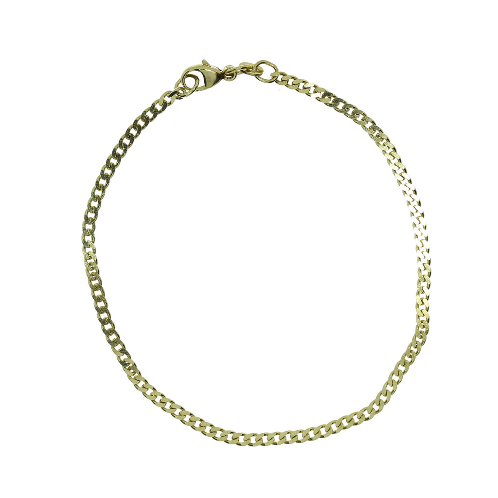 14 Karat Panser Facet Armbånd