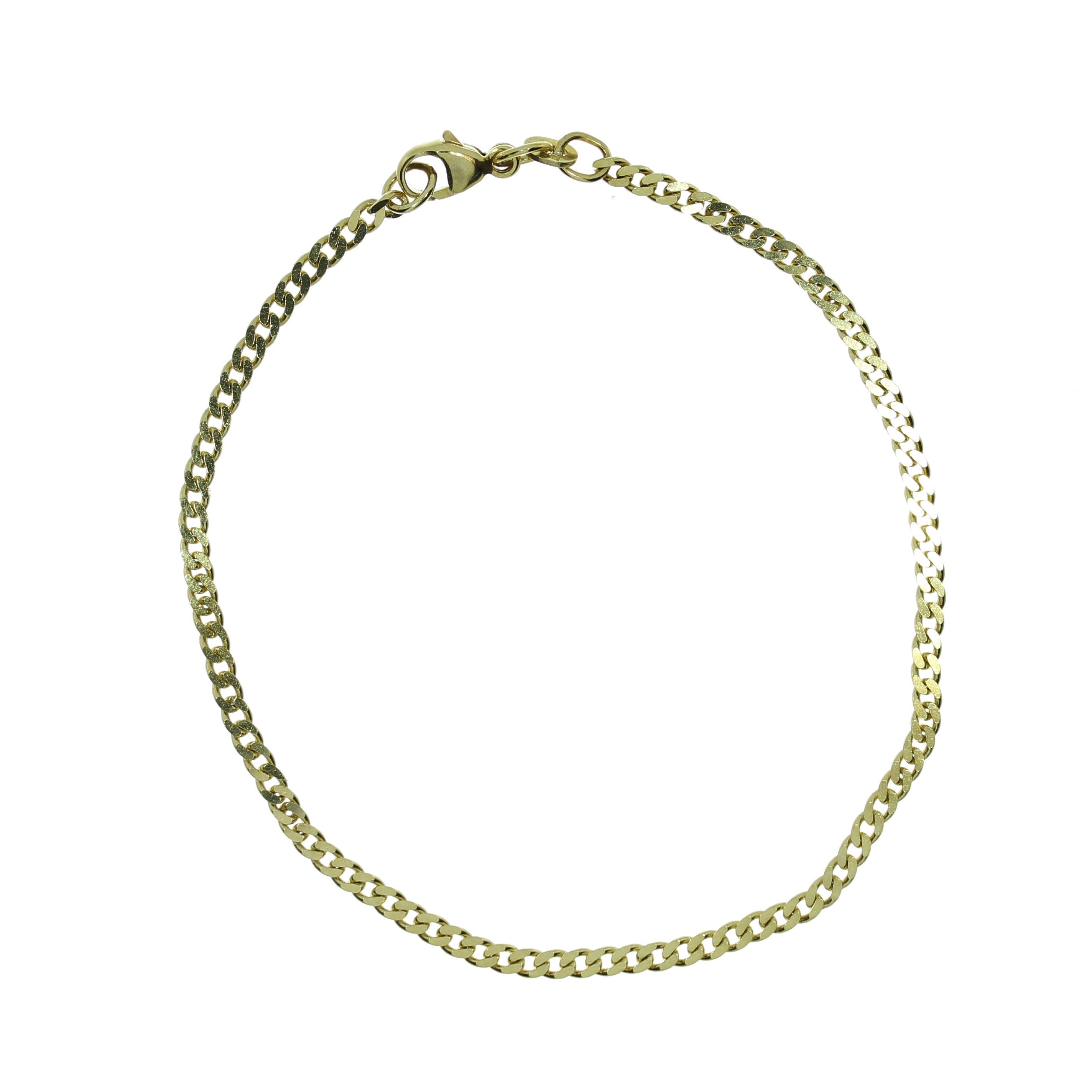 14 Karat Panser Facet Armbånd