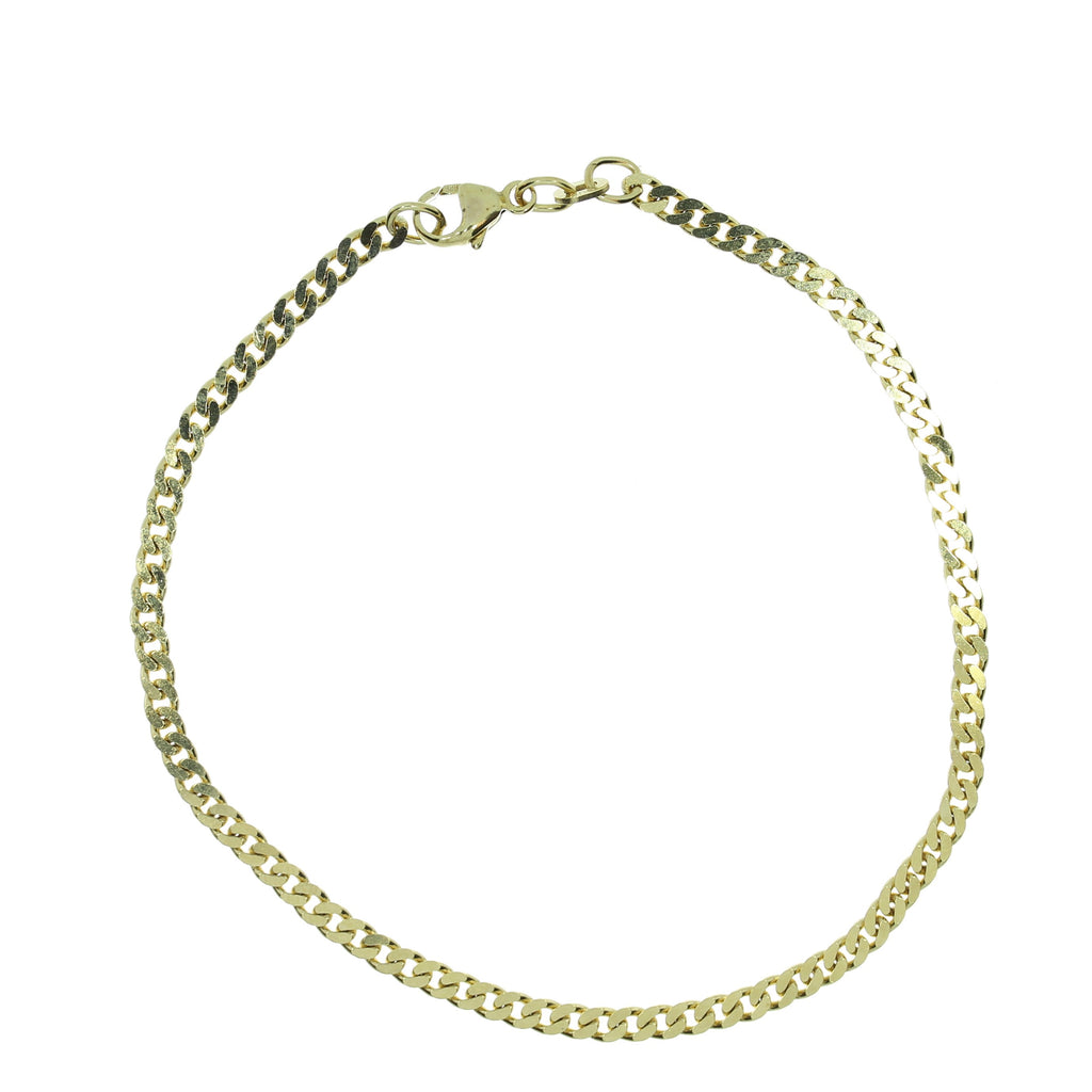 14 Karat Panser Facet Armbånd