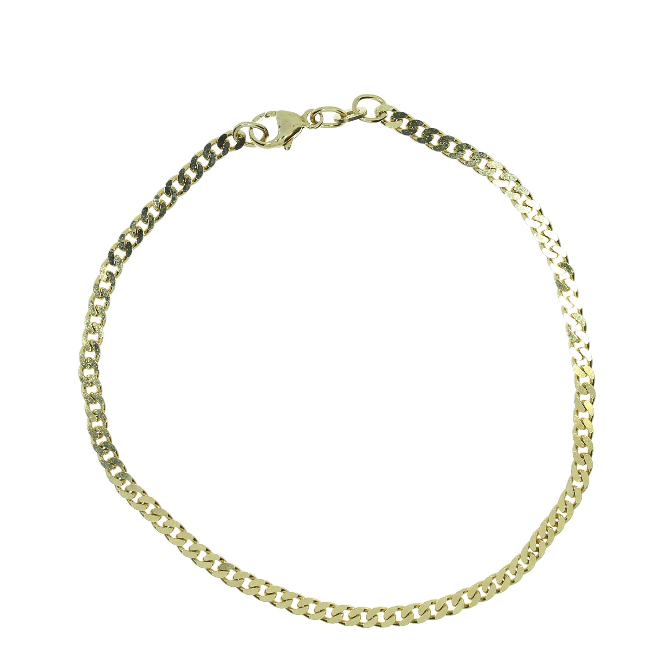 14 Karat Panser Facet Armbånd